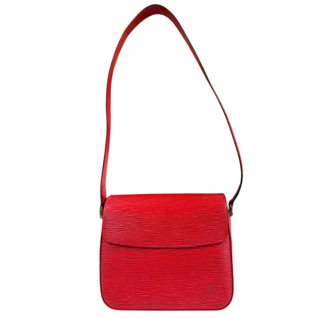 Louis Vuitton Bussi Epi Shoulder Bag, Leather M52207, Red, Women's, LOUIS VUITTON (1 of 16)