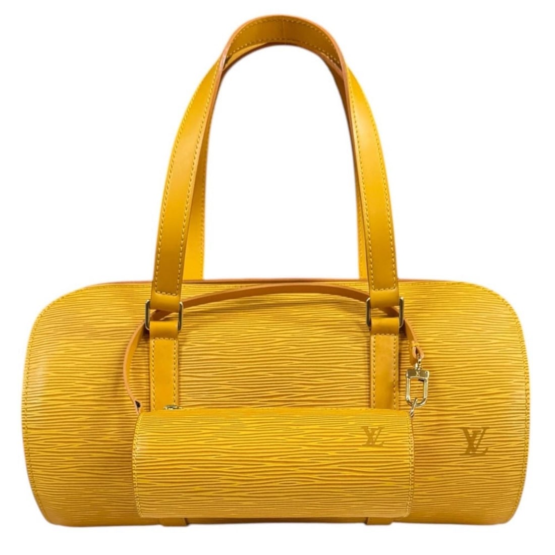 Louis Vuitton Soufflot Epi Handbag, Leather M52229, Yellow, Women's, LOUIS VUITTON: --- Catalog ---Category: SizeSize (HxWxD): 15cm x 30cm x 14cm / 5.9'' x 11.81'' x 5.51''Category: DesignType: HandbagColor: YellowGender: WomenMaterial: Epi leather Category: GeneralBrand: Louis Vuitt