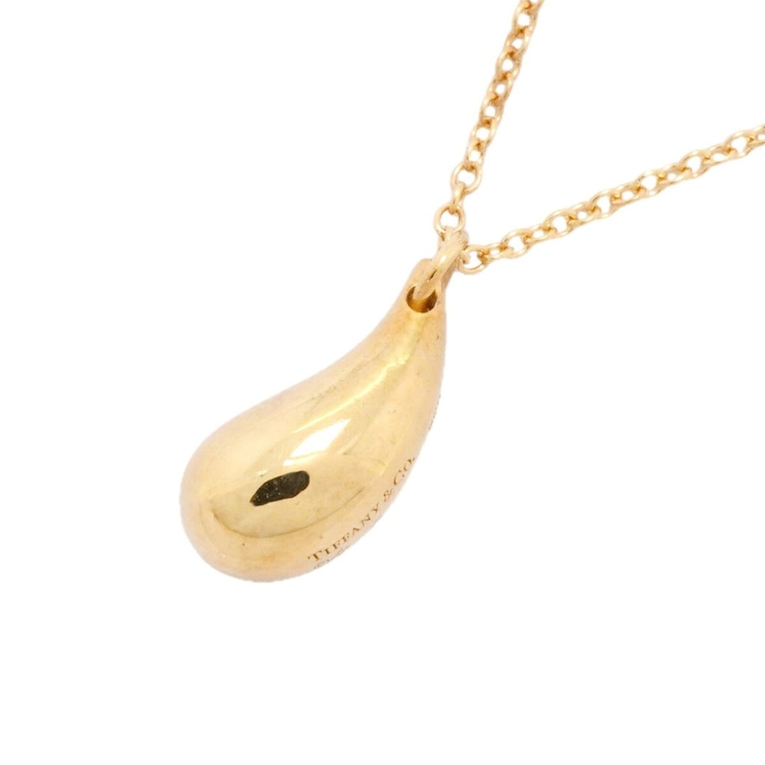Tiffany & Co. Teardrop Necklace, 18K Yellow Gold, Women's: --- Catalog ---Category: SizePendant Size: 14.5mm x 5.8mm / 0.57'' x 0.22''Neck Circumference: 41 cm / 16.14''Category: DesignGender: WomenMaterial: Yellow gold (18K)Necklace Type: NecklaceCategory: G