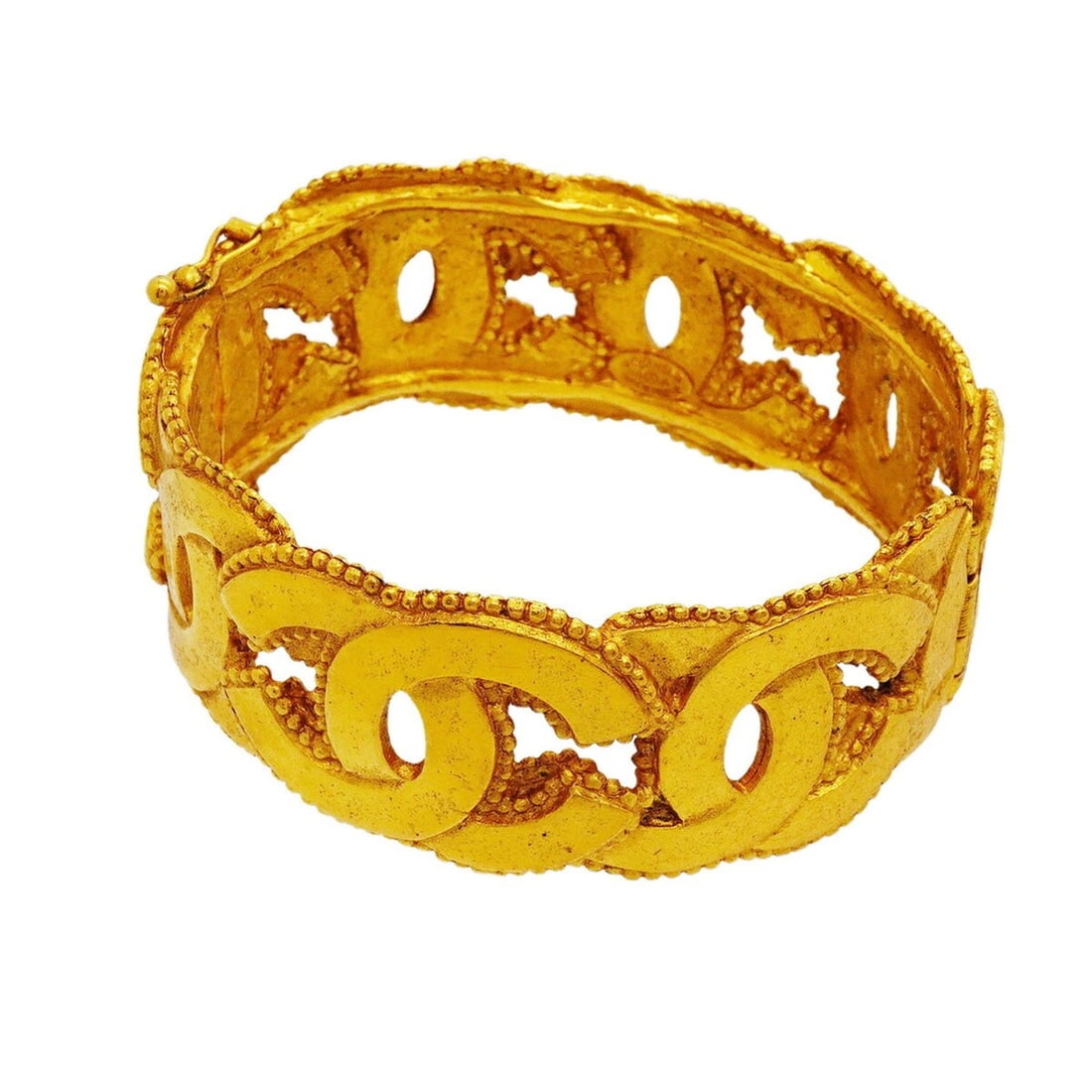 Chanel Bangle, Coco Mark, GP Plated Gold, Women's: --- Catalog ---Category: SizeLength: 17.5cm / 6.88''Category: DesignType: BangleColor: GoldGender: WomenMaterial: Gold platingCategory: GeneralBrand: Chanel--- Item List ---Section: ConditionRanking: 