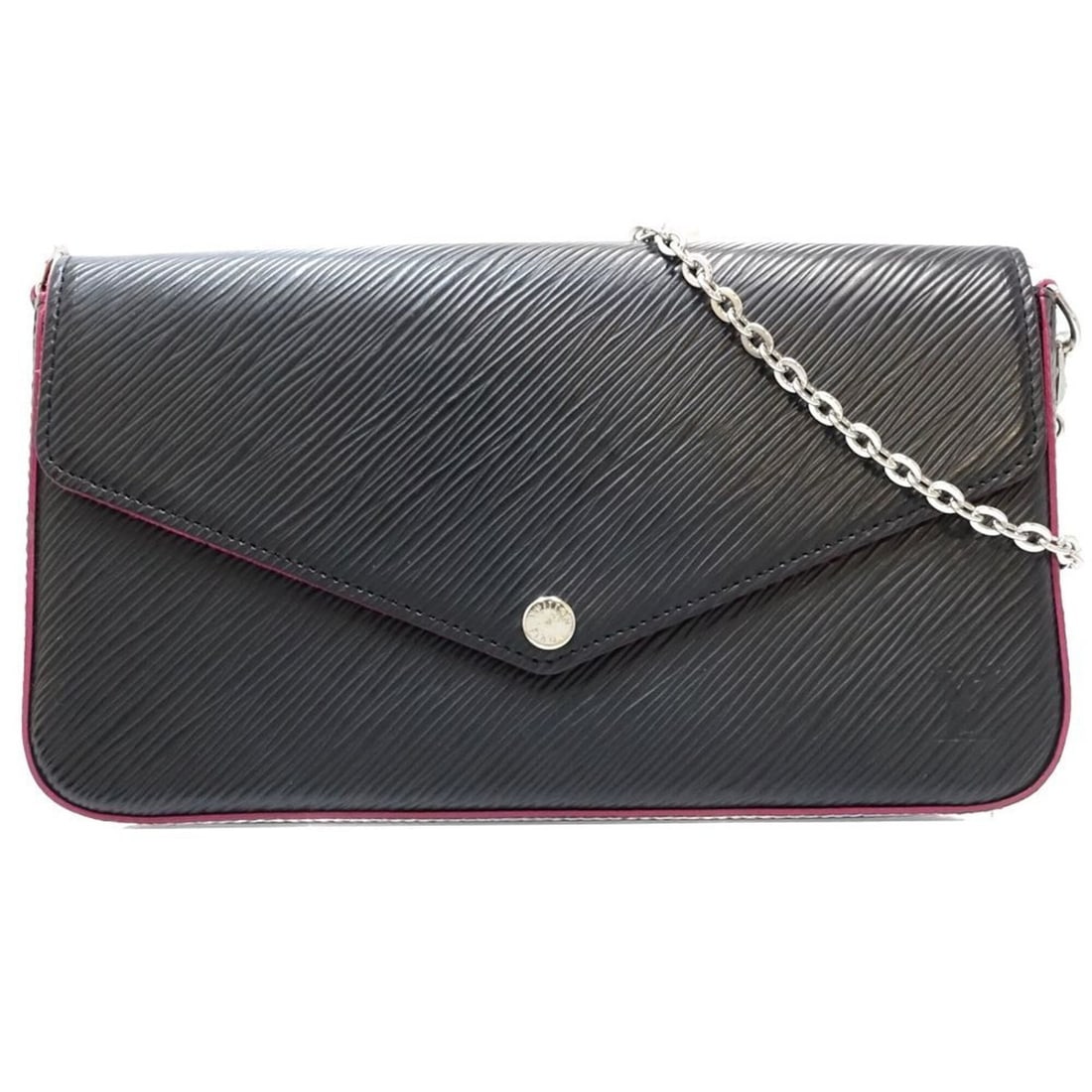 LOUIS VUITTON Epi Chain Wallet M64579 Pochette Felicie Noir Hot Pink Women's 182274: --- Catalog ---Category: SizeSize (HxWxD): 12cm x 21cm x 3cm / 4.72'' x 8.26'' x 1.18''Category: DesignType: PochetteColor: Hot pink, NoirGender: WomenMaterial: Epi leather Category: GeneralLine: