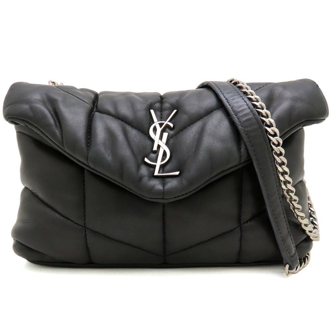 YVES SAINT LAURENT Lulu Puffer 620333 Shoulder Bag, Lambskin, Black, Women's 353495: --- Catalog ---Category: SizeSize (HxWxD): 14cm x 22cm x 8cm / 5.51'' x 8.66'' x 3.14''Strap Length: 119cm / 46.85''Category: DesignType: Shoulder bagColor: BlackGender: WomenClosure: MagnetMaterial: