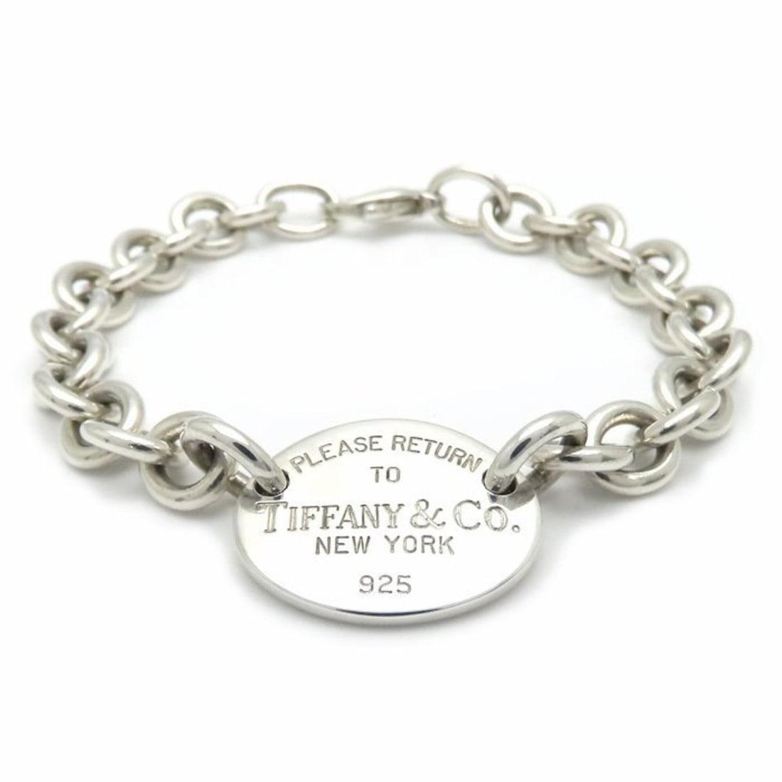 TIFFANY&Co. Tiffany & Co. Return to Oval Bracelet SV925 Women's 295878: --- Catalog ---Category: SizeLength: 19cm / 7.48''Category: DesignType: Charm braceletColor: SilverGender: WomenMaterial: Silver 925Category: GeneralBrand: Tiffany--- Item List ---Section: ConditionRa