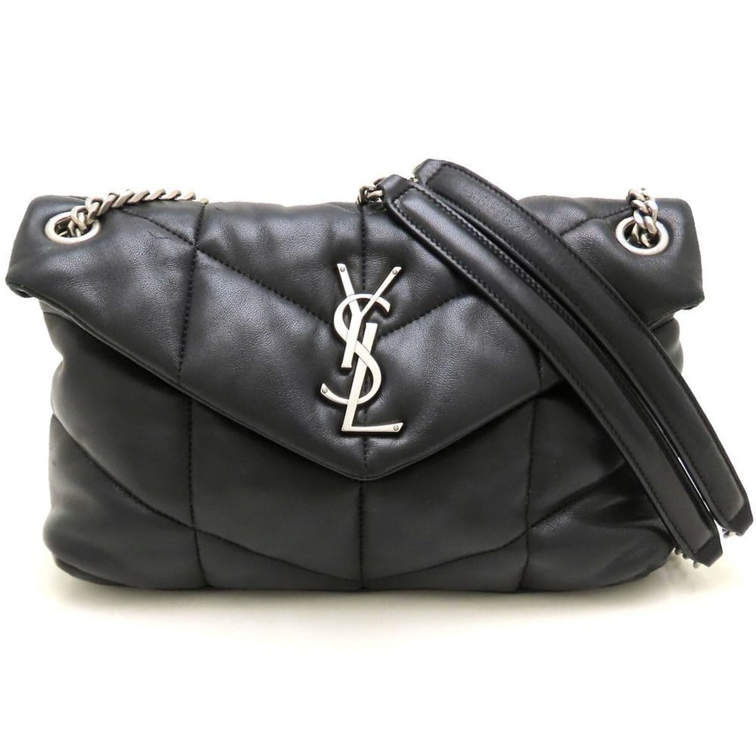 YVES SAINT LAURENT Puffer Small 577476 Shoulder Bag, Lambskin, Black, Women's 353514: --- Catalog ---Category: SizeSize (HxWxD): 17cm x 29cm x 11cm / 6.69'' x 11.41'' x 4.33''Category: DesignType: Shoulder bagColor: BlackGender: WomenCategory: GeneralMPN: 577476Brand: Yves Saint
