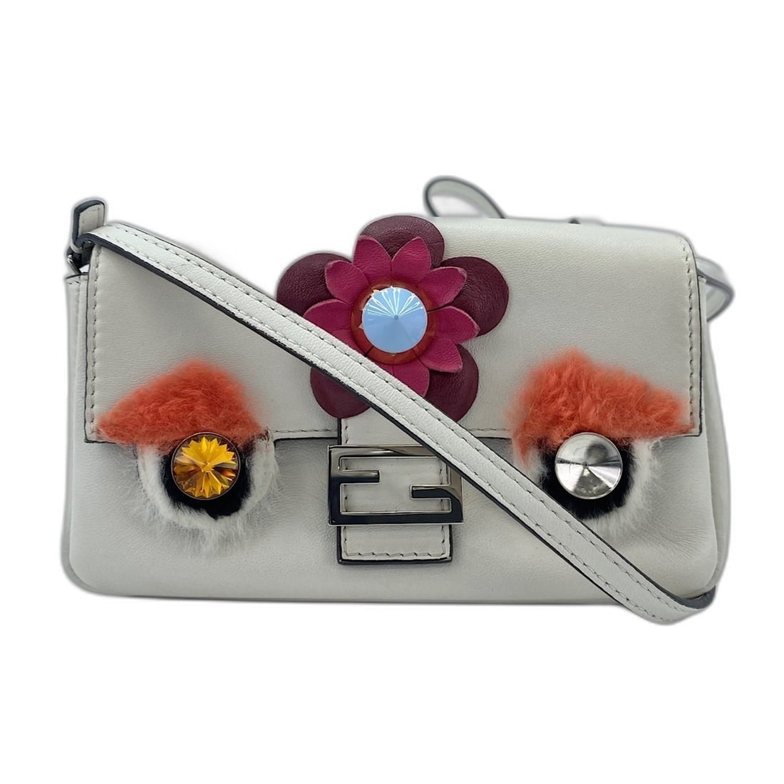 Fendi Micro Bucket Shoulder Bag, White: --- Catalog ---Category: SizeSize (HxWxD): 9cm x 16cm x 3cm / 3.54'' x 6.29'' x 1.18''Category: DesignType: Shoulder bagColor: WhiteGender: WomenCategory: GeneralBrand: Fendi--- Item List ---Section: 