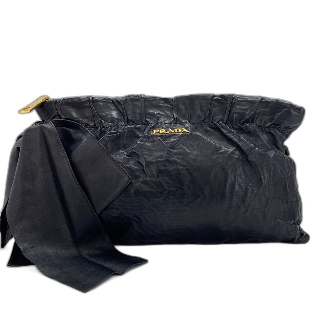 Prada clutch bag, black: --- Catalog ---Category: SizeSize (HxWxD): 17cm x 34cm x 1cm / 6.69'' x 13.38'' x 0.39''Category: DesignType: Clutch bagColor: BlackGender: WomenCategory: GeneralBrand: Prada--- Item List ---Section: 