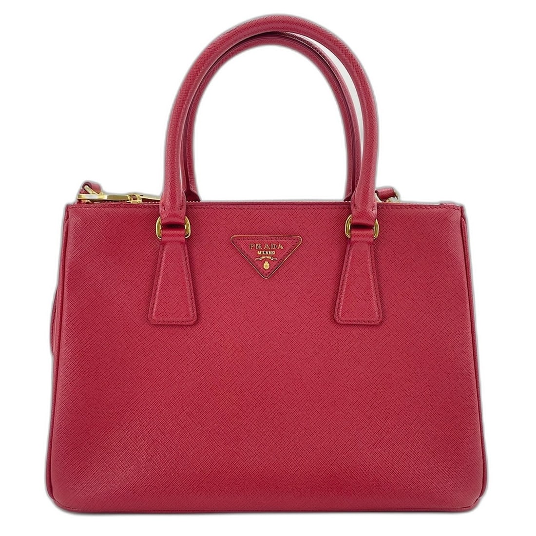 Prada Galleria Shoulder Bag/Handbag, Red: --- Catalog ---Category: SizeSize (HxWxD): 20cm x 28cm x 13cm / 7.87'' x 11.02'' x 5.11''Category: DesignType: Handbag, Shoulder bagColor: Red colorGender: WomenCategory: GeneralBrand: Prada--- Item L
