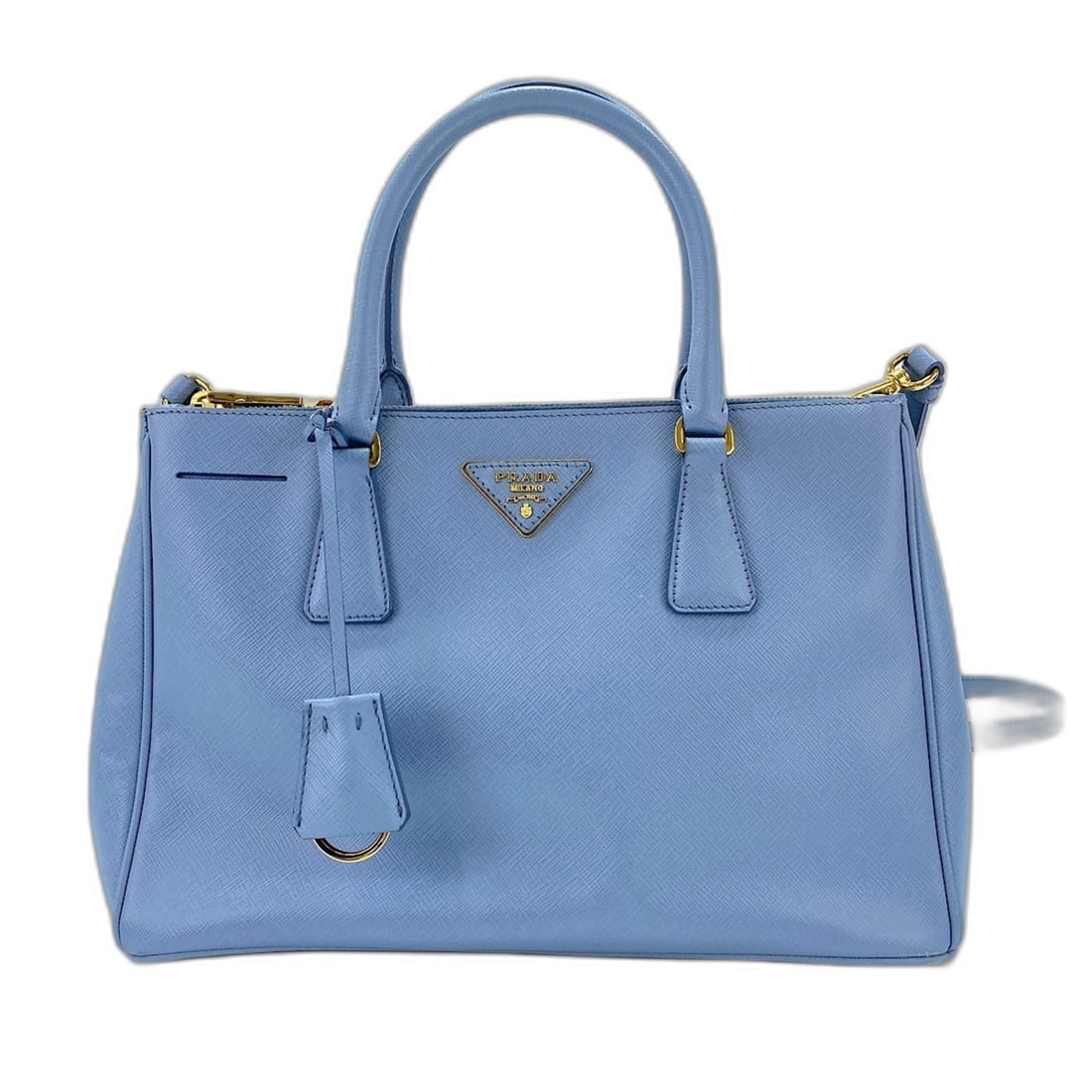 Prada Galleria Shoulder Bag/Handbag, Blue: --- Catalog ---Category: SizeSize (HxWxD): 21cm x 33cm x 15cm / 8.26'' x 12.99'' x 5.9''Category: DesignType: Handbag, Shoulder bagColor: BlueGender: WomenCategory: GeneralBrand: Prada--- Item List