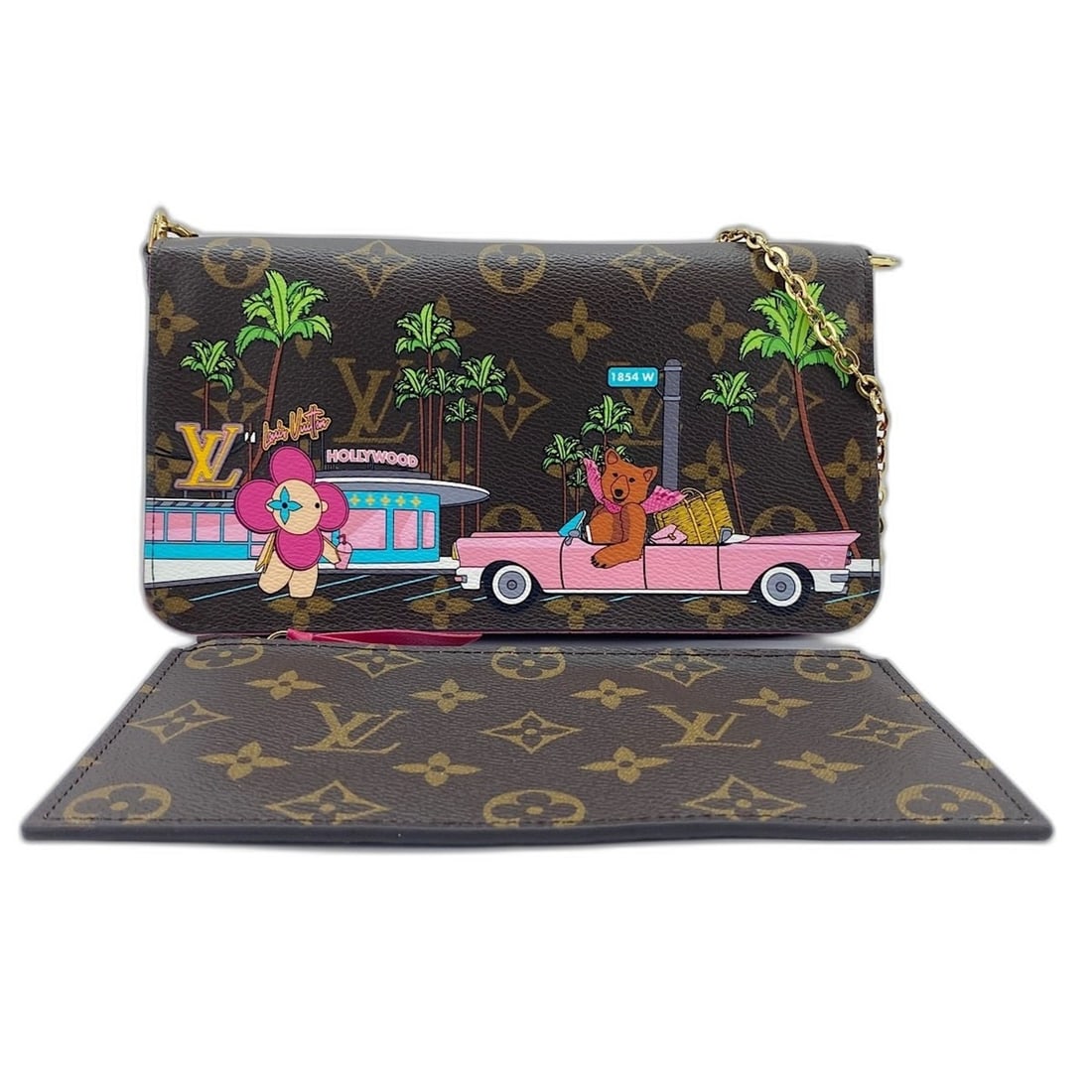 Louis Vuitton Pochette Felicie Shoulder Bag, Brown: --- Catalog ---Category: SizeSize (HxWxD): 13cm x 21cm x 3cm / 5.11'' x 8.26'' x 1.18''Strap Length: 115cm / 45.27''Category: DesignType: Pochette, Shoulder bagColor: BrownGender: WomenCategory:
