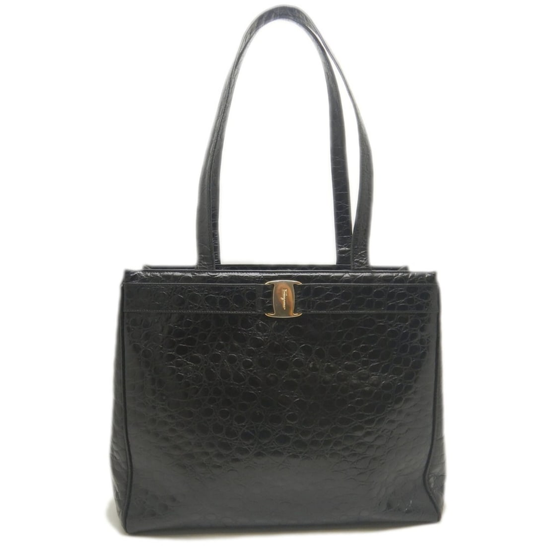 Salvatore Ferragamo Vara Embossed Leather Tote Bag BK-21 2530 Black Women's 254222: --- Catalog ---Category: SizeSize (HxWxD): 27cm x 34cm x 10cm / 10.62'' x 13.38'' x 3.93''Category: DesignType: Tote bagColor: BlackGender: WomenMaterial: Leather Category: GeneralMPN: BK-21Brand: