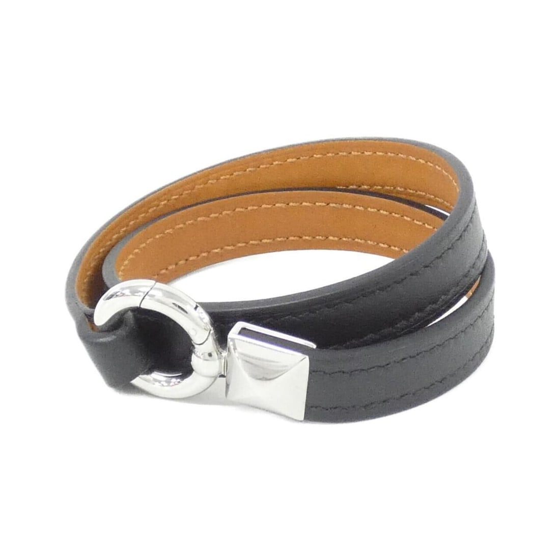 Hermes Medor XO 500069FJ Bracelet: --- Catalog ---Category: SizeLength: 38cm / 14.96''Category: DesignType: Charm braceletColor: BlackGender: Women,MenMaterial: Swift leatherCategory: GeneralBrand: Hermes--- Item List ---Section: