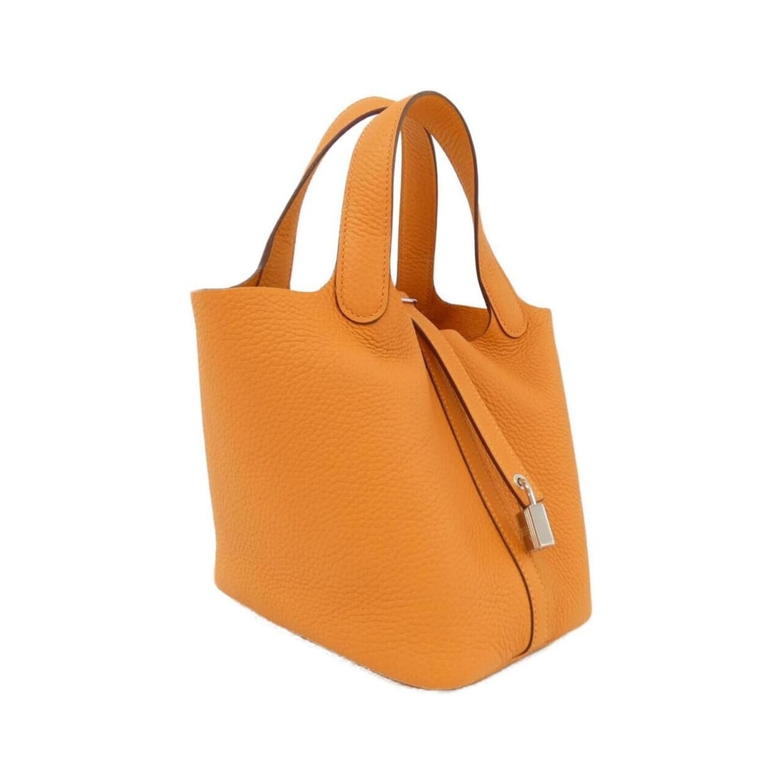 Hermes Picotin Lock PM 056289CK Handbag: --- Catalog ---Category: SizeSize (HxWxD): 19cm x 18cm x 14cm / 7.48'' x 7.08'' x 5.51''Category: DesignType: HandbagColor: OrangeGender: WomenMaterial: Taurillon clemence leather Category: