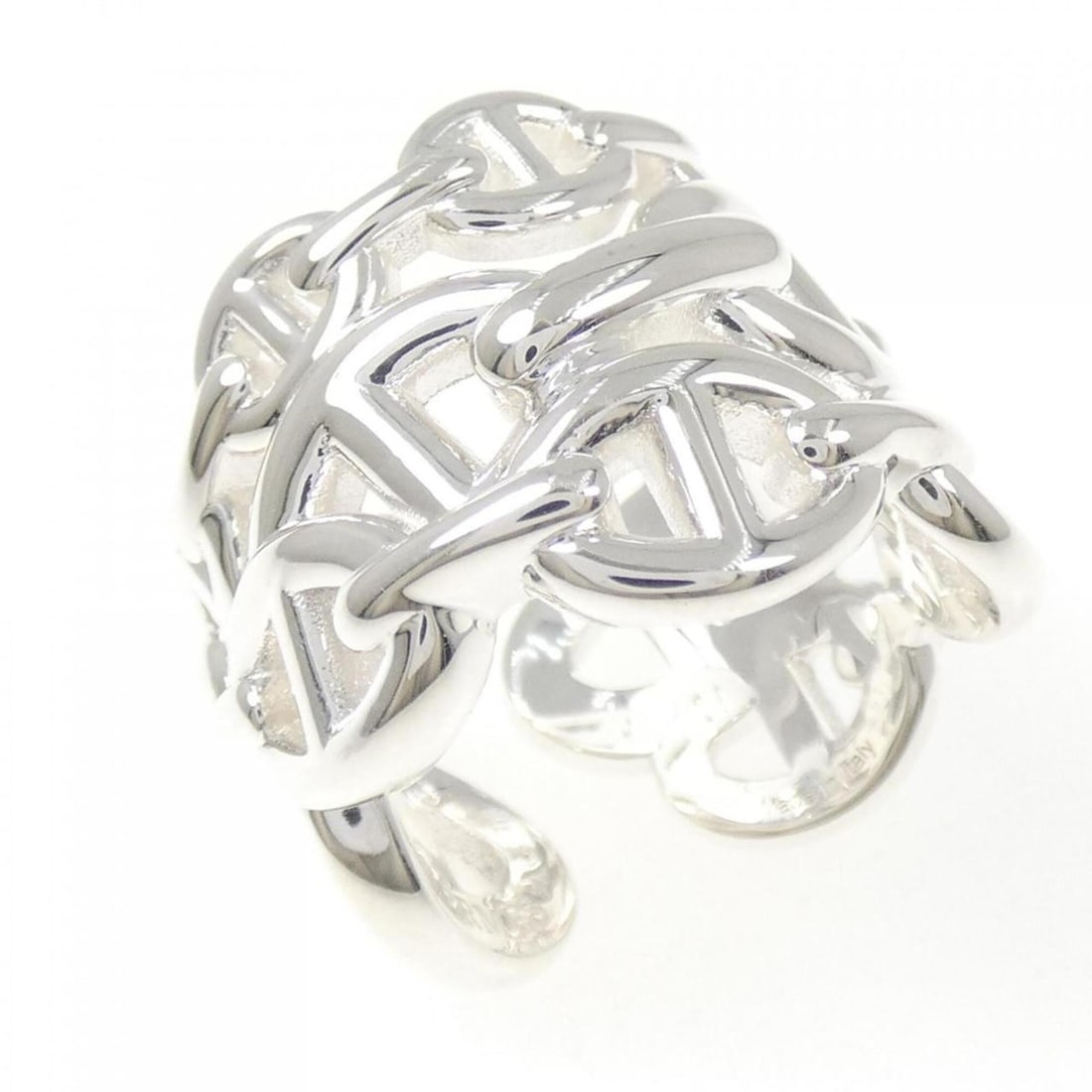 Hermes Hermès Chaine d'Ancre Enchainée Ring: --- Catalog ---Category: SizeUS Size: 6Brand Size: 51Category: DesignType: Band ringGender: WomenMaterial: Silver 925Category: GeneralMPN: H109506BBrand: Hermes--- Item List ---Section: