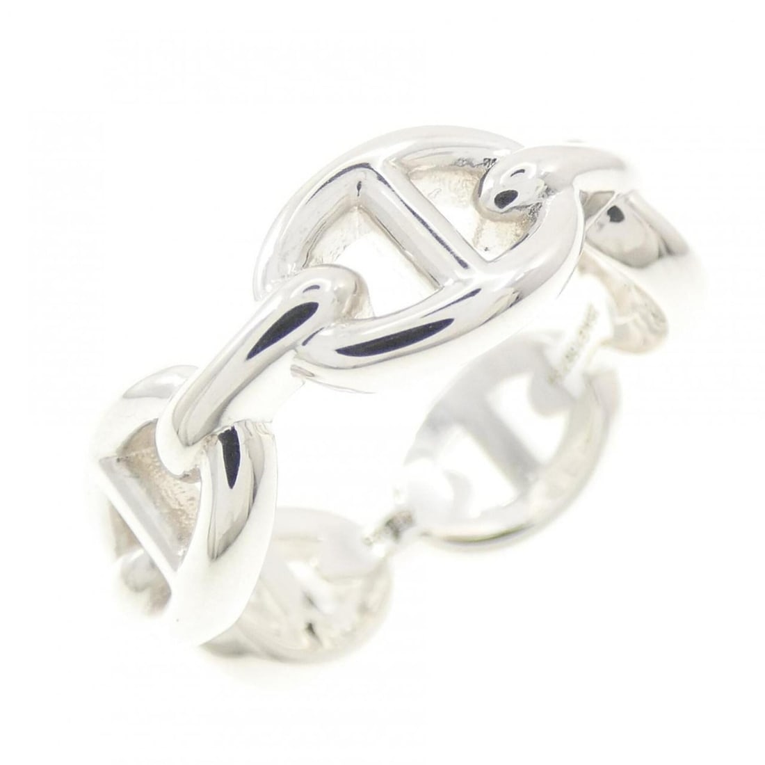 Hermes Hermès Chaine d'Ancre Enchainée Ring: --- Catalog ---Category: SizeUS Size: 6Brand Size: 51Category: DesignType: Band ringGender: WomenMaterial: Silver 925Category: GeneralMPN: H109507BBrand: Hermes--- Item List ---Section: