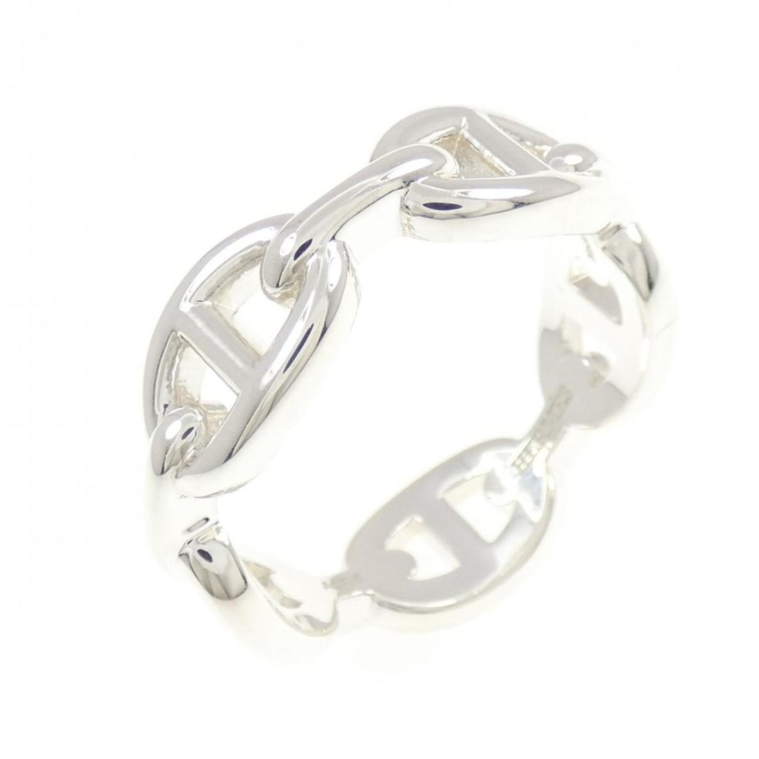 Hermes Hermès Chaine d'Ancre Enchainée Ring: --- Catalog ---Category: SizeUS Size: 9.5Brand Size: 59Category: DesignType: Band ringGender: WomenMaterial: Silver 925Category: GeneralMPN: H109507BBrand: Hermes--- Item List ---Section: