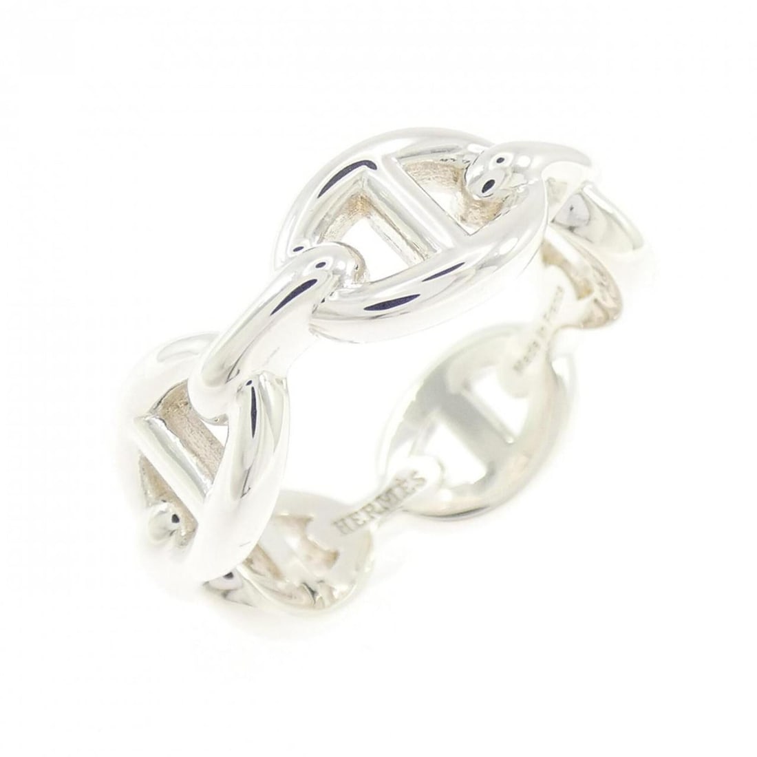 Hermes Hermès Chaine d'Ancre Enchainée Ring: --- Catalog ---Category: SizeUS Size: 6.5Brand Size: 53Category: DesignType: Band ringGender: WomenMaterial: Silver 925Category: GeneralMPN: H109507BBrand: Hermes--- Item List ---Section: ConditionRan