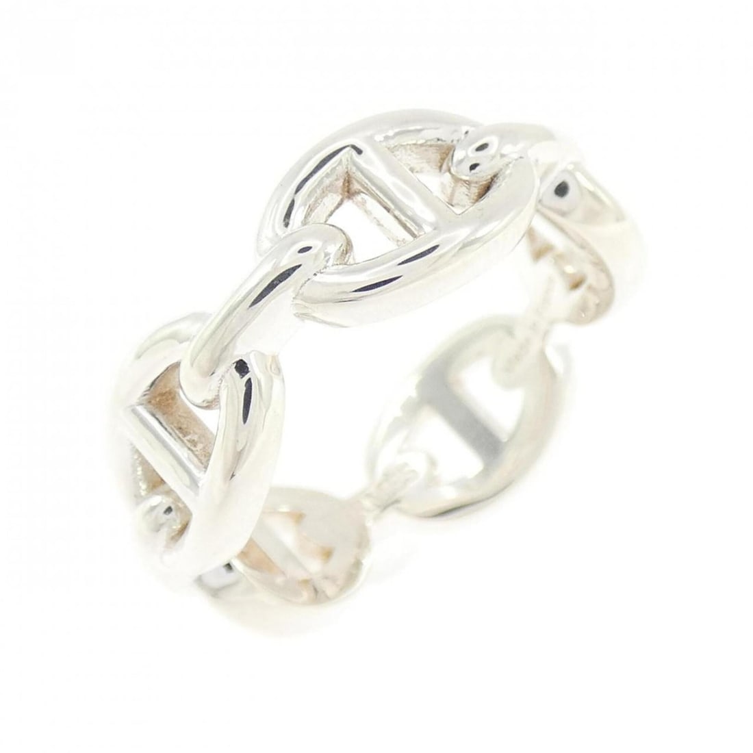Hermes Hermès Chaine d'Ancre Enchainée Ring: --- Catalog ---Category: SizeUS Size: 6.5Brand Size: 53Category: DesignType: Band ringGender: WomenMaterial: Silver 925Category: GeneralMPN: H109507BBrand: Hermes--- Item List ---Section: