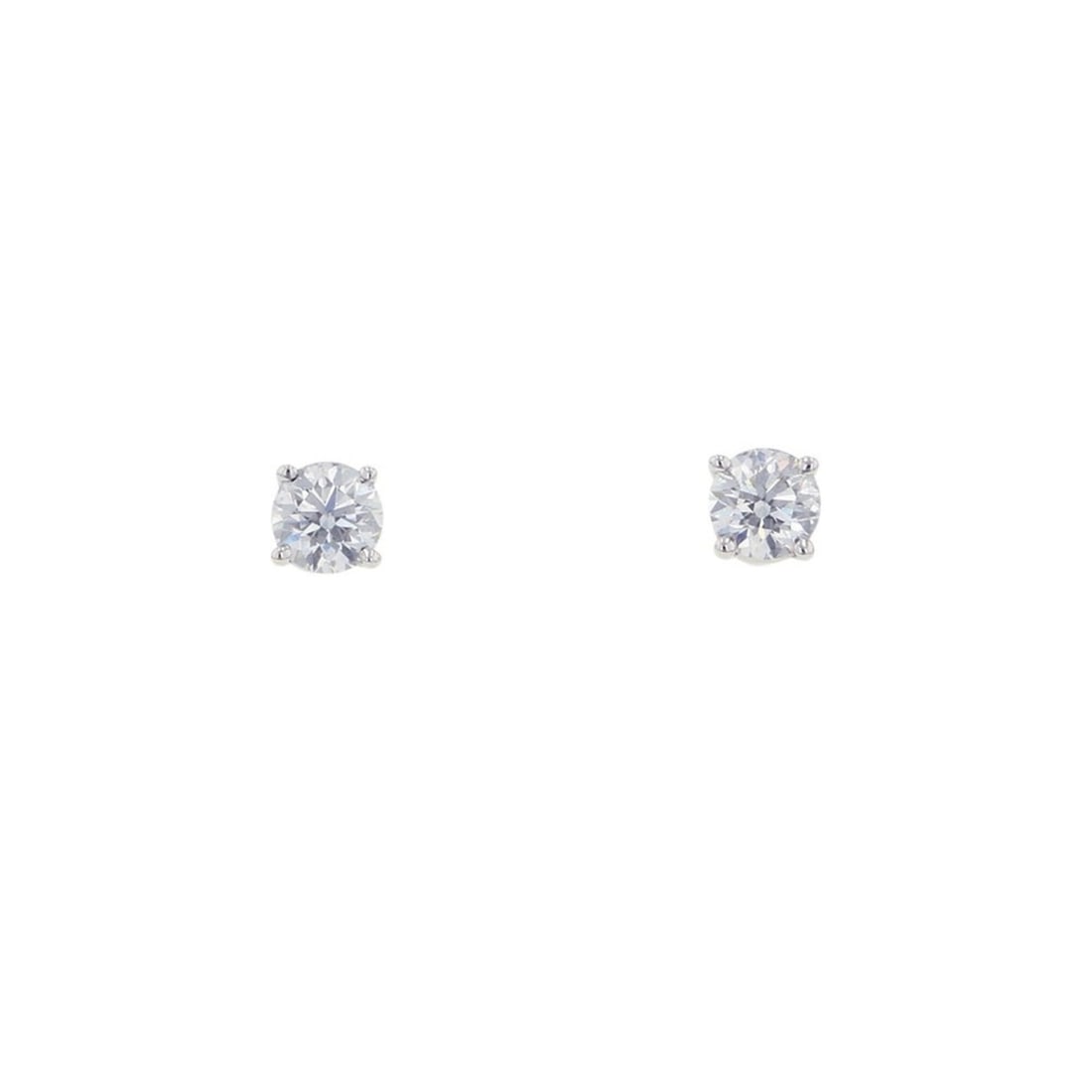 Tiffany & Co. Solitaire Diamond Stud Earrings, 2 Diamonds, Approx. 0.35ct Total, Pt950 Platinum.: --- Catalog ---Category: SizeDiameter: 3.8mm / 0.14''Category: DesignType: Stud earringsColor: SilverGender: WomenMaterial: Platinum 950Category: GeneralBrand: Tiffany--- Item List ---Section: Conditi