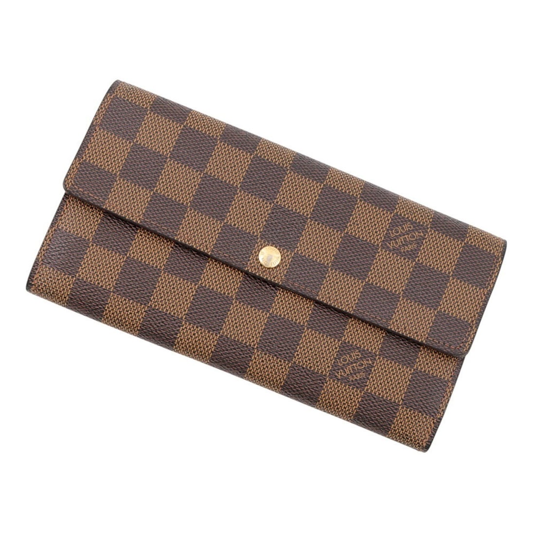 Louis Vuitton Damier Ebene Portefeuille Sarah Long Wallet N61734 LOUIS VUITTON WALLET: --- Catalog ---Category: SizeSize (HxWxD): 10cm x 18.5cm / 3.93'' x 7.28''Category: DesignType: Coin purse/coin caseColor: Brown, Damier Canvas, EbeneGender: WomenMaterial: Leather Category: GeneralMP