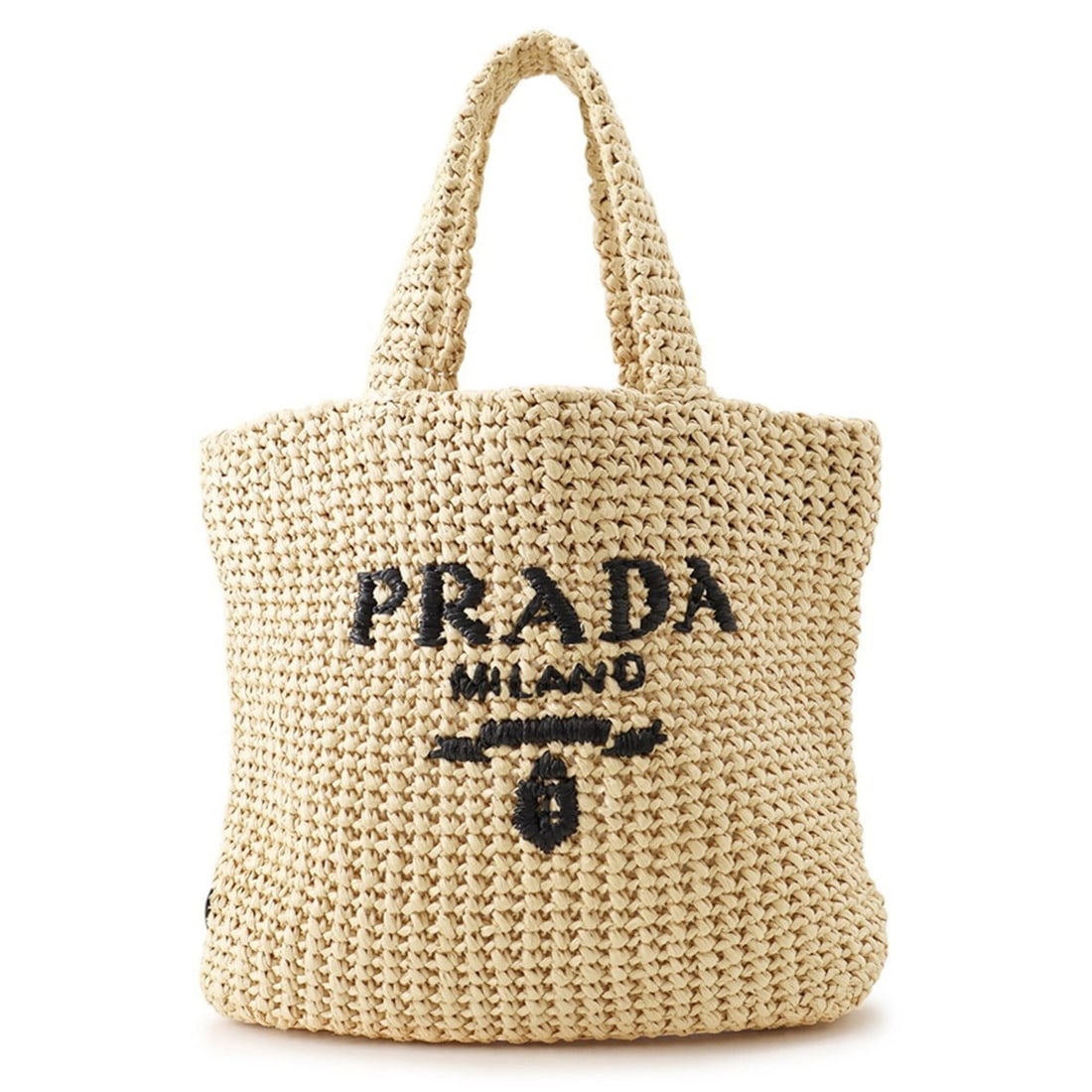 Prada Tote Bag Crochet Small Raffia 1BG422 PRADA Handbag: --- Catalog ---Category: SizeSize (HxWxD): 25cm x 27cm x 10cm / 9.84'' x 10.62'' x 3.93''Category: DesignType: Handbag, Tote bagColor: BeigeGender: WomenMaterial: Raffia Category: GeneralMPN: 1BG422_2