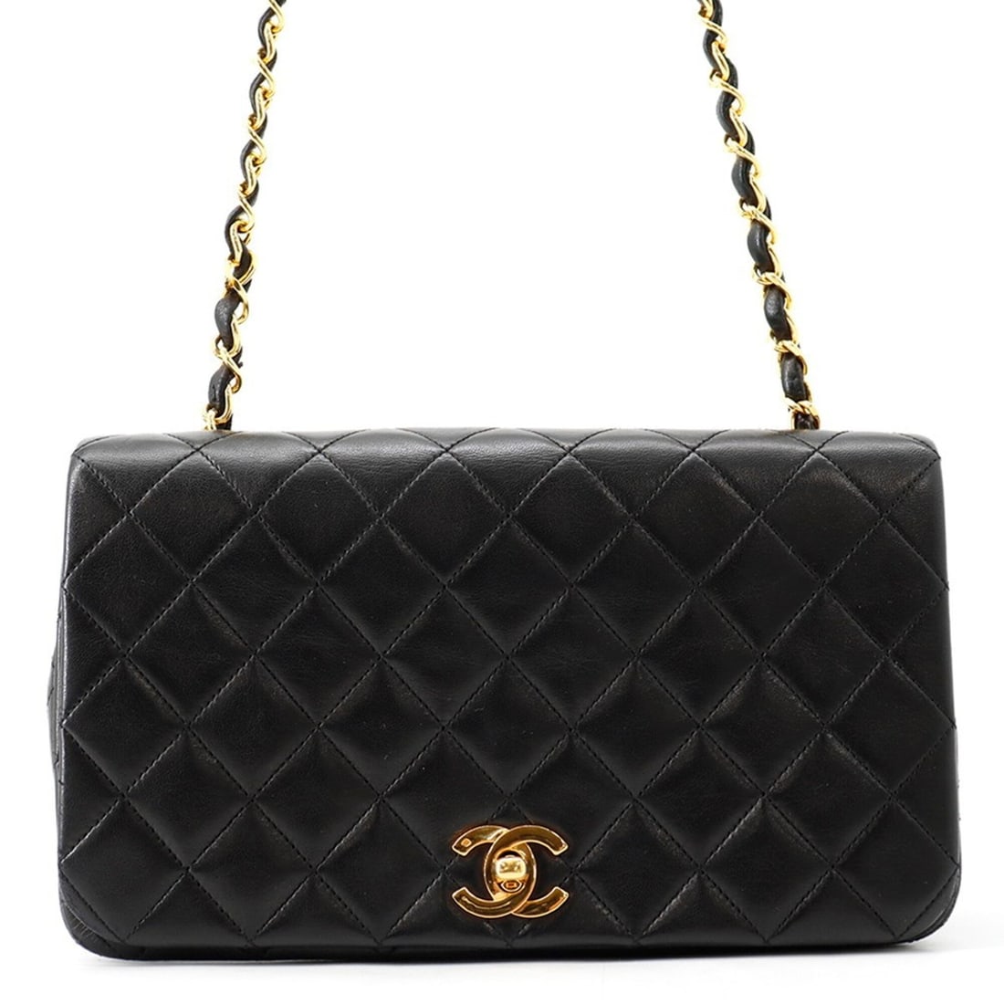 Chanel Chain Shoulder Bag Matelassé Coco Mark Full Flap Lambskin A02500 CHANEL Black Handbag: --- Catalog ---Category: SizeSize (HxWxD): 14cm x 23cm x 6.5cm / 5.51'' x 9.05'' x 2.55''Category: DesignType: Handbag, Shoulder bagColor: BlackGender: WomenMaterial: Leather Category: GeneralMPN: A02