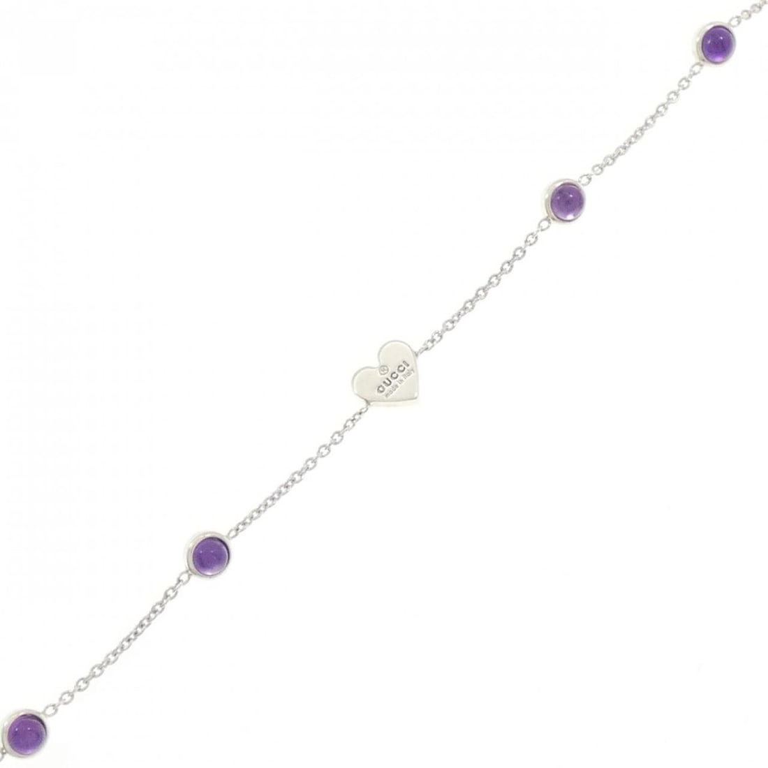 Gucci Amethyst Bracelet: --- Catalog ---Category: SizeTotal Length: 19cm / 7.48''Category: DesignType: Charm braceletGender: WomenMaterial: Silver 925Category: GeneralBrand: Gucci--- Item List ---Section: ConditionRanking: