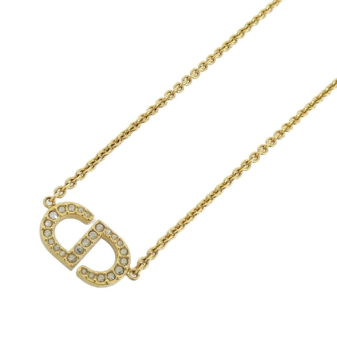 Christian Dior Petite CD N2241WOMCY Necklace: --- Catalog ---Category: SizePendant Size: 1mm x 1.8mm / 0.03'' x 0.07''Neck Circumference: 46 cm / 18.11''Category: DesignColor: Clear, GoldGender: WomenNecklace Type: NecklaceCategory: