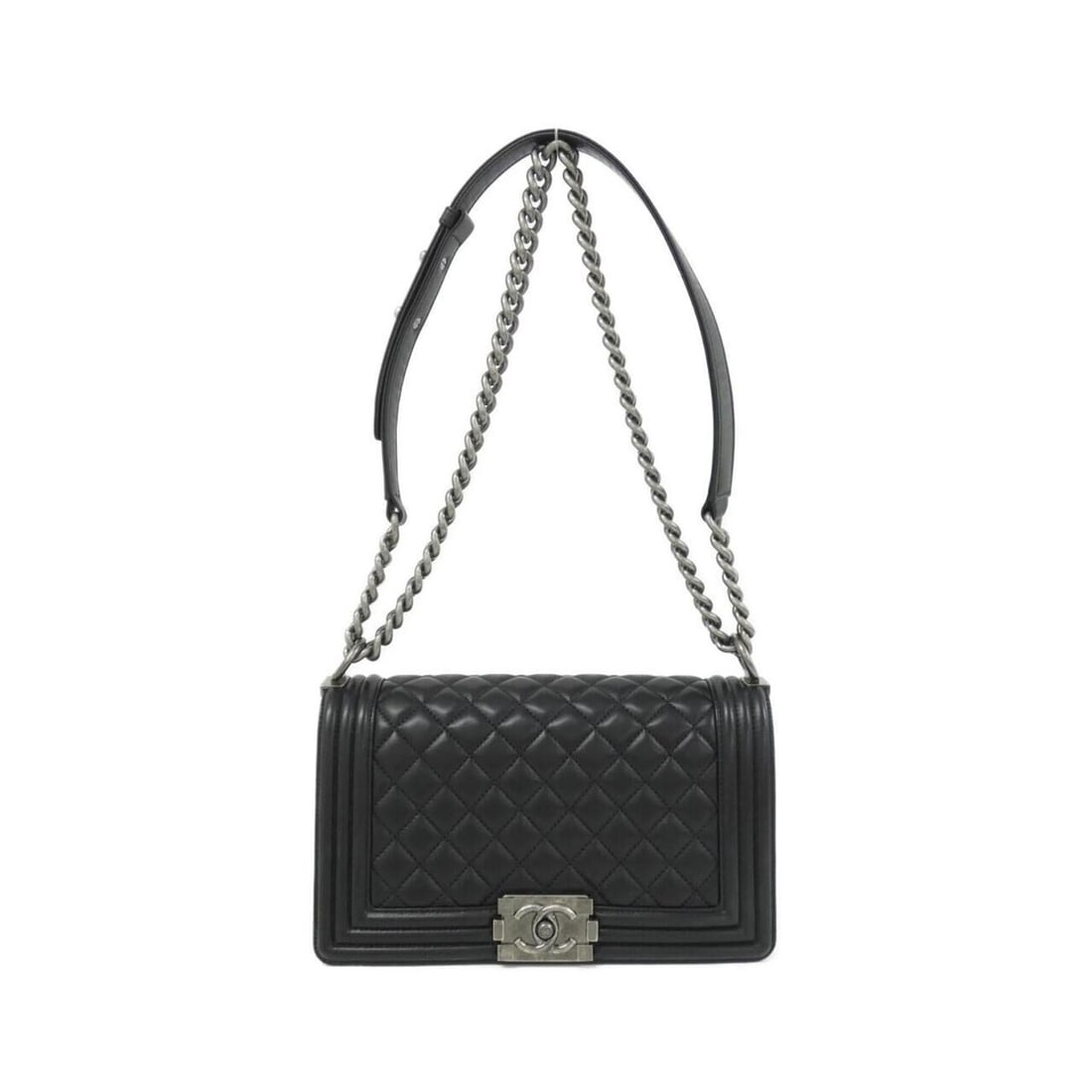 Chanel Boy line 67086 shoulder bag: --- Catalog ---Category: SizeSize (HxWxD): 15cm x 25cm x 8cm / 5.9'' x 9.84'' x 3.14''Category: DesignType: Shoulder bagColor: BlackGender: WomenCategory: GeneralMPN: 67086Brand: Chanel--- Item List