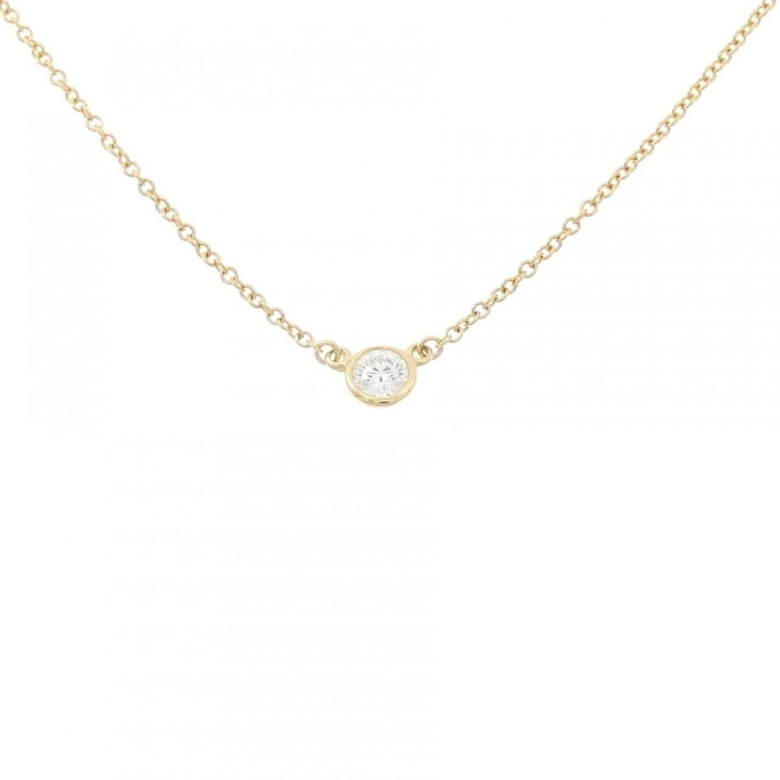 Tiffany & Co. By the Yard Necklace: --- Catalog ---Category: SizePendant Size: 4.3mm x 4.3mm / 0.16'' x 0.16''Neck Circumference: 41 cm / 16.14''Category: DesignColor: Yellow goldStone: DiamondGender: WomenMaterial: Yellow gold