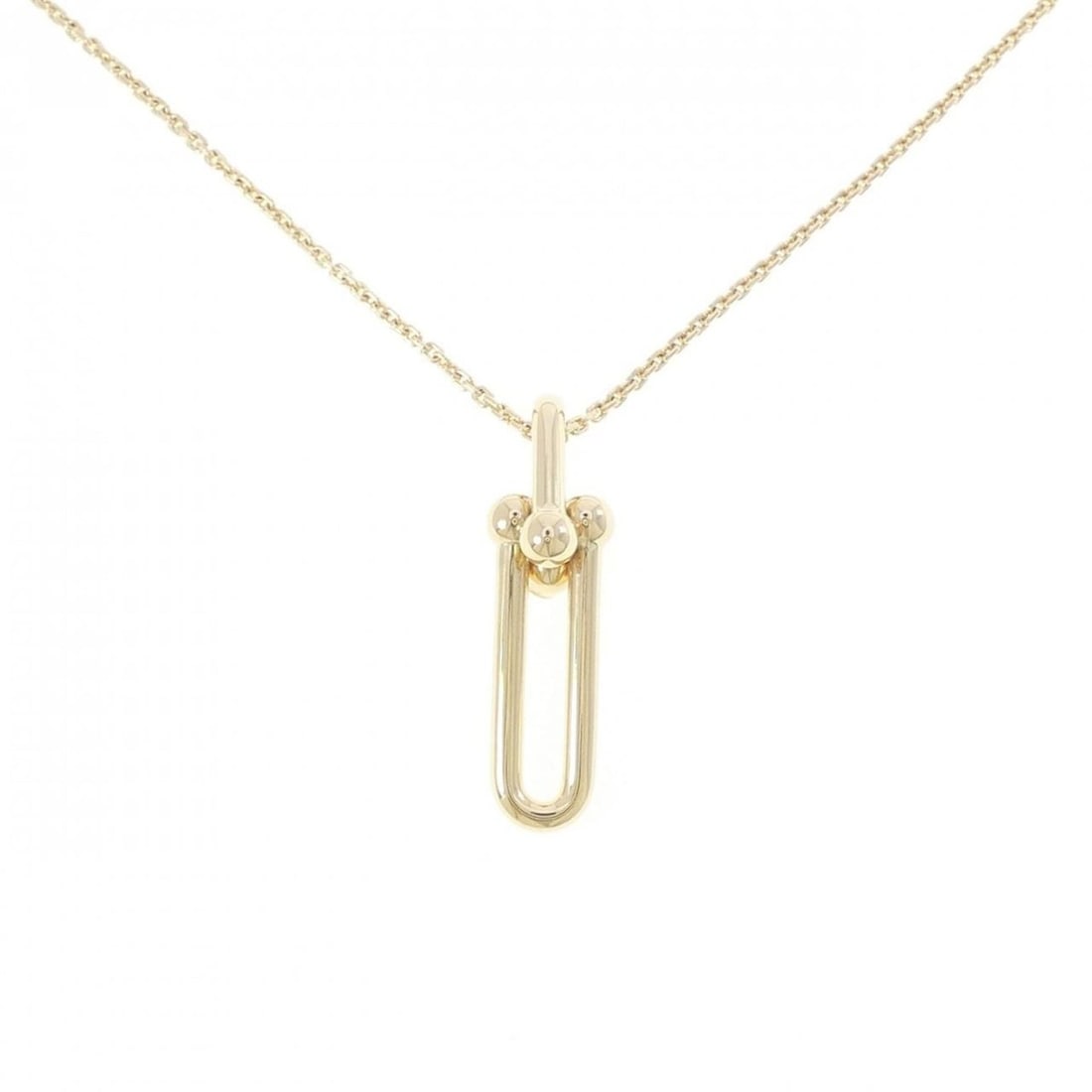 Tiffany HardWear Link Necklace: --- Catalog ---Category: SizePendant Size: 34.2mm x 9.8mm / 1.34'' x 0.38''Neck Circumference: 46 cm / 18.11''Category: DesignColor: Yellow goldGender: WomenMaterial: Yellow gold (18K)Pendant Type: