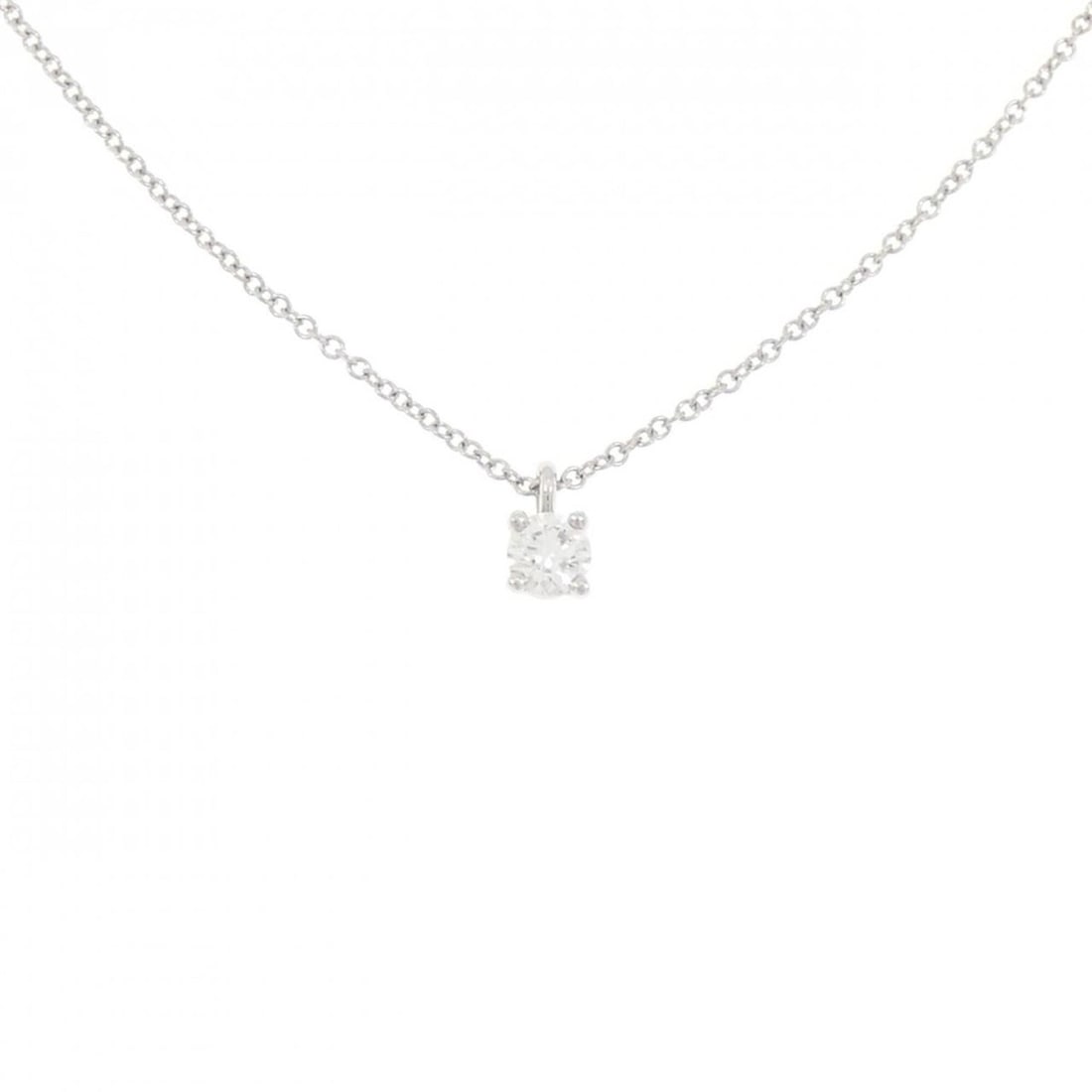 Tiffany Solitaire Necklace: --- Catalog ---Category: SizePendant Size: 3.6mm x 3.6mm / 0.14'' x 0.14''Neck Circumference: 40 cm / 15.74''Category: DesignColor: PlatinumStone: DiamondGender: WomenMaterial: Platinum 950Pendant Typ