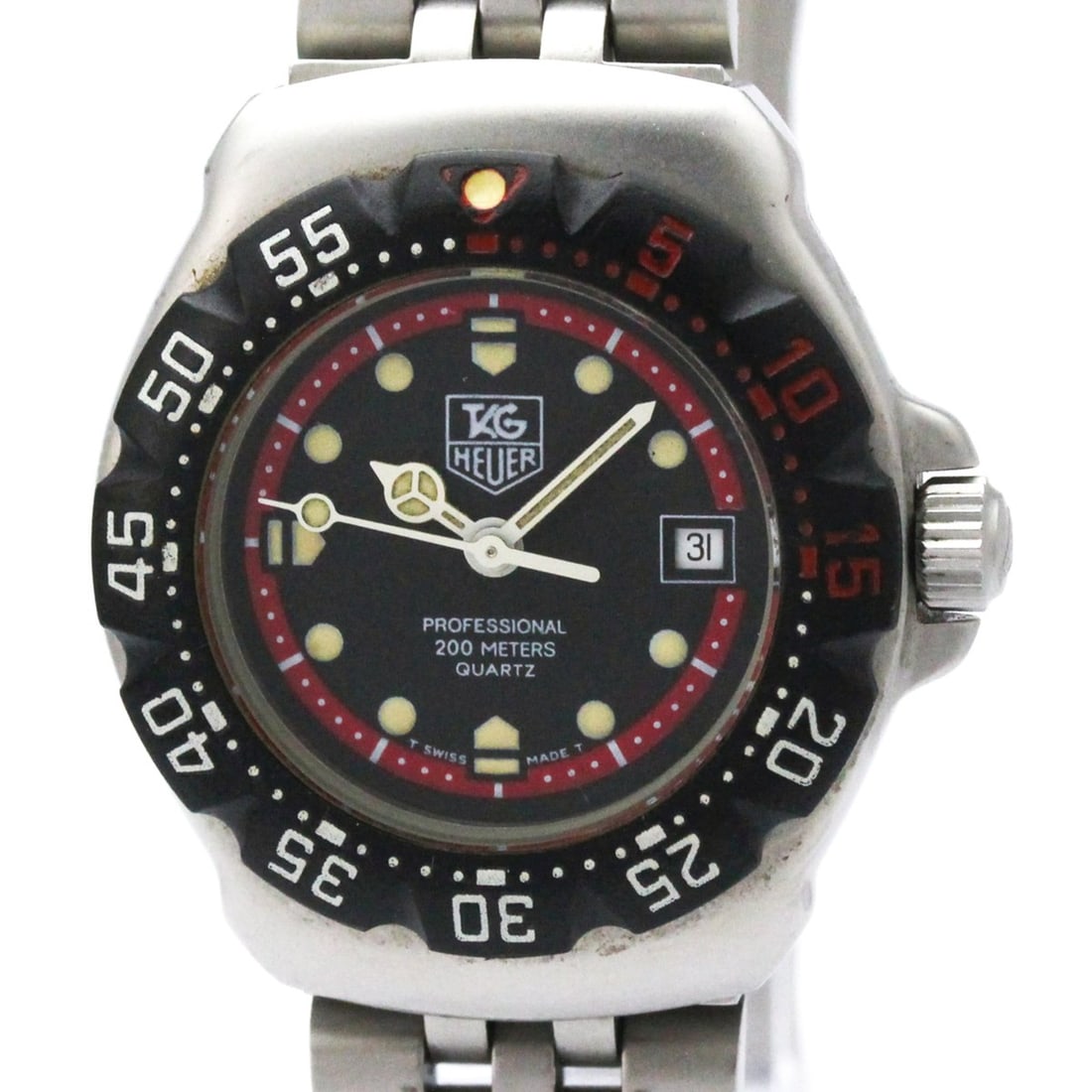 TAG HEUER Formula 1 Stainless Steel Quartz Ladies Watch WA1414: --- Catalog ---Category: SizeCase Diameter: 28mm / 1.1''Category: DesignType: WristwatchStyle: SportGender: WomenColor (Dial): BlackMaterial (Band): Stainless steelMaterial (Case): Stainless steelCate