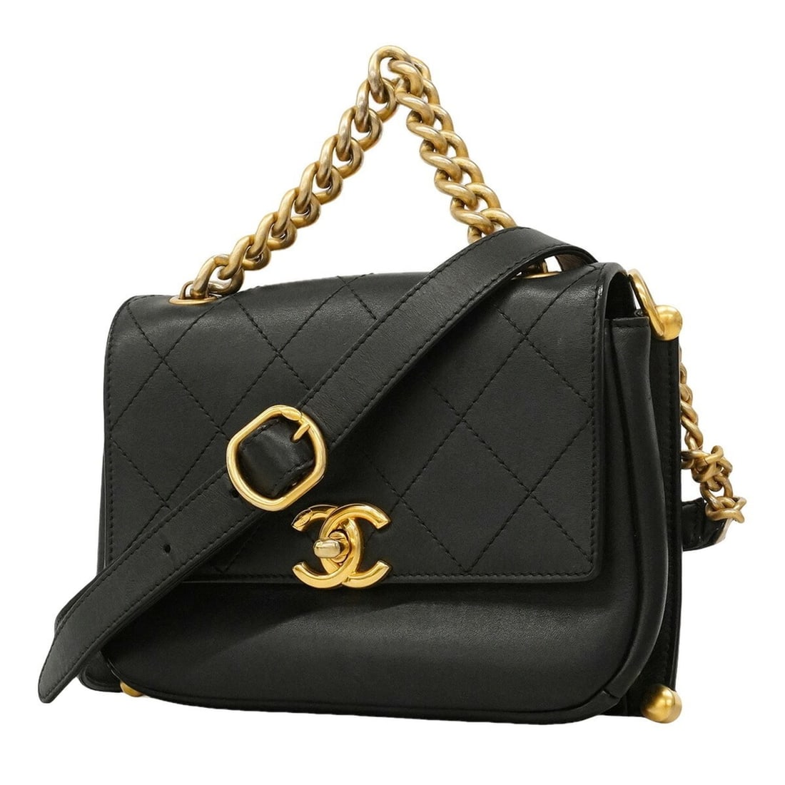 Chanel Matelassé Leather Shoulder Bag, Black, Women's: --- Catalog ---Category: SizeSize (HxWxD): 14cm x 19cm x 4.5cm / 5.51'' x 7.48'' x 1.77''Category: DesignType: Shoulder bagColor: BlackGender: WomenMaterial: Leather Hardware Color: GoldCategory: Gene