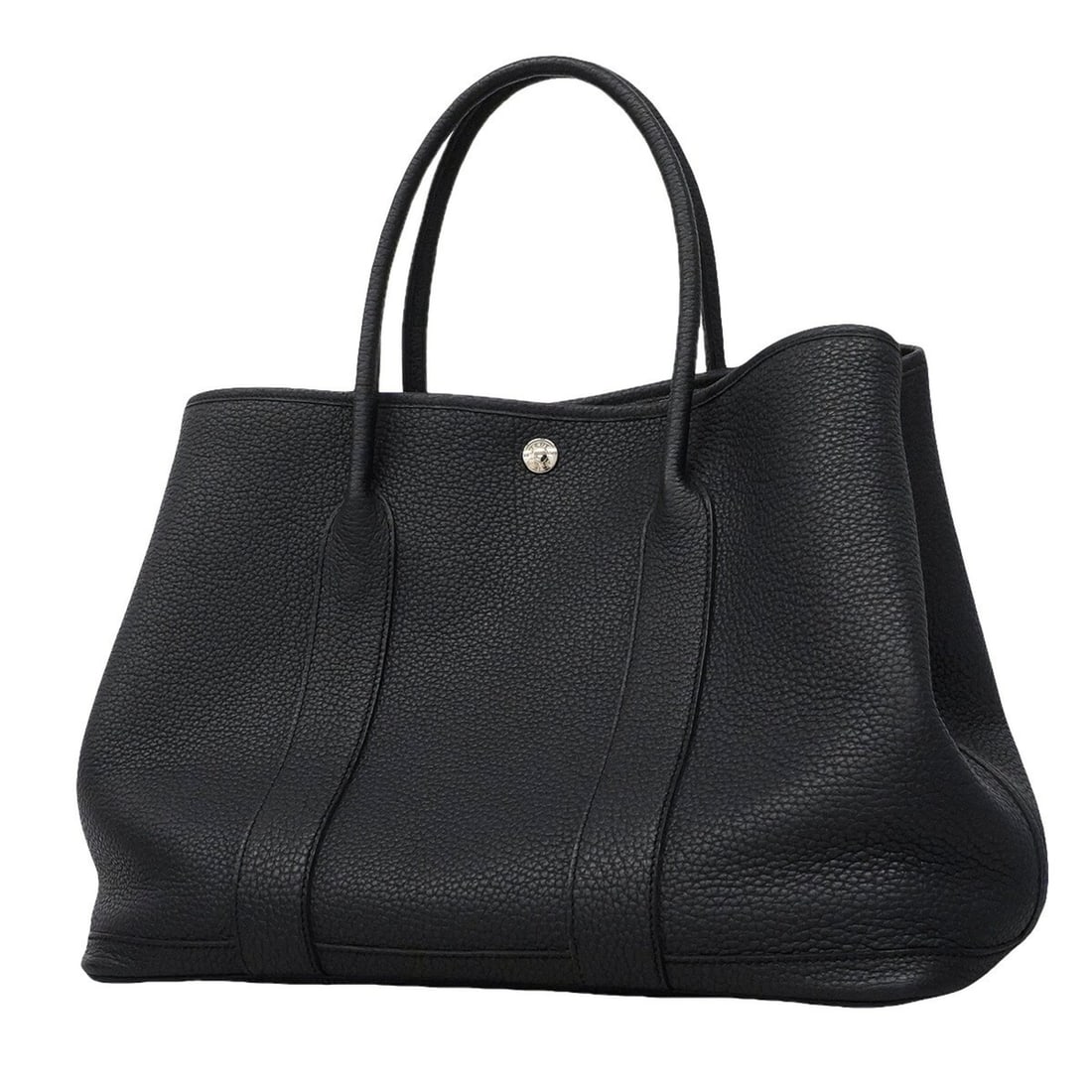 Hermes Garden PM Tote Bag, Negonda Blue Nuit, B Stamp, Men's/Women's.: --- Catalog ---Category: SizeSize (HxWxD): 27cm x 37cm x 17cm / 10.62'' x 14.56'' x 6.69''Category: DesignType: Tote bagColor: Blue nuitGender: Men,WomenMaterial: Negonda leather Hardware Color: Silve