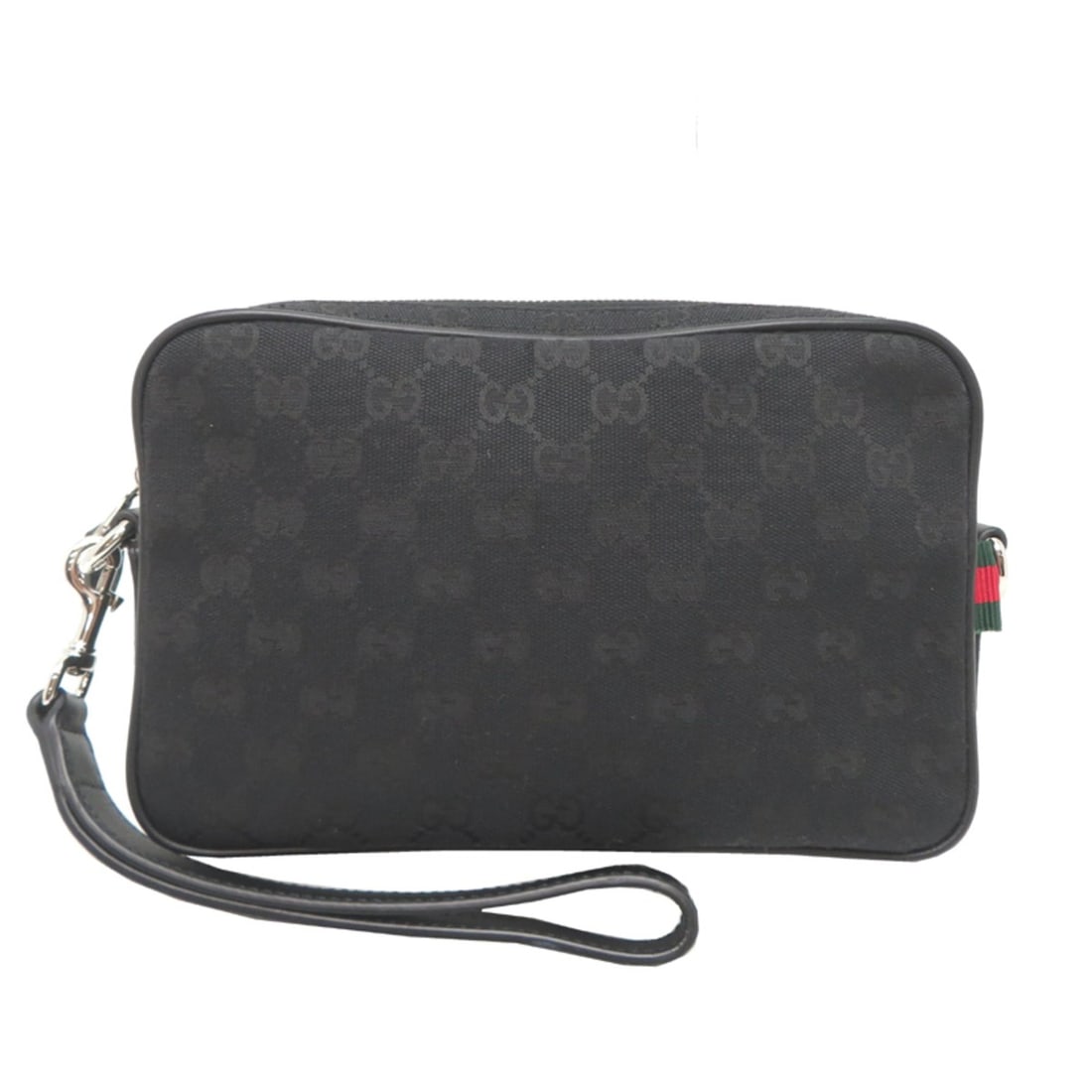 Gucci GG pattern women's/men's clutch bag 834802 canvas black: --- Catalog ---Category: SizeSize (HxWxD): 15cm x 23.5cm x 5cm / 5.9'' x 9.25'' x 1.96''Category: DesignType: Clutch bagColor: BlackGender: Men,WomenMaterial: Canvas , Leather Category: GeneralBrand: 