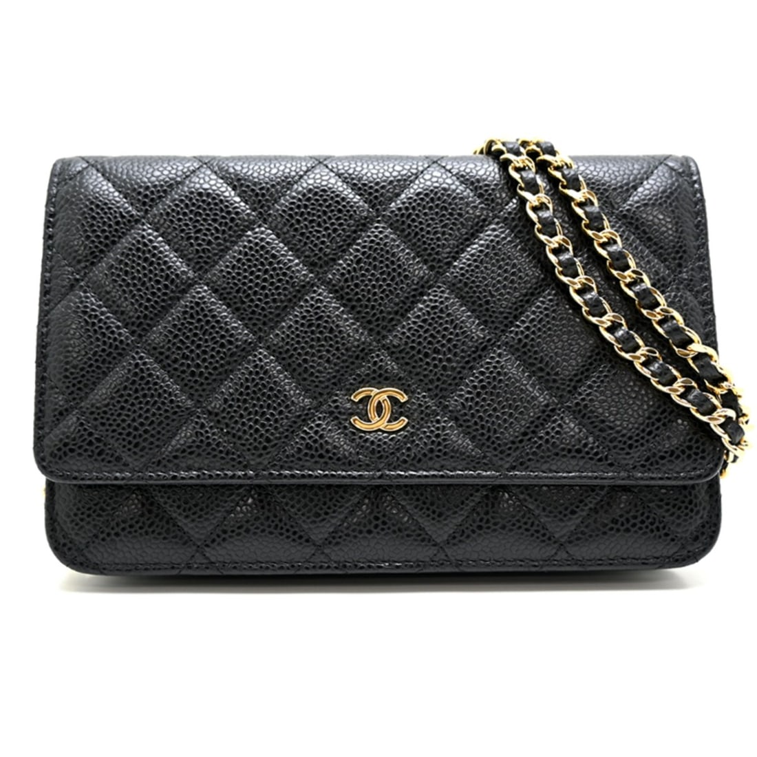 Chanel Matelassé Chain Wallet, Women's Long A33814, Caviar Leather, Noir: --- Catalog ---Category: SizeSize (HxWxD): 12.5cm x 19cm x 4.5cm / 4.92'' x 7.48'' x 1.77''Category: DesignType: Chain/Shoulder walletGender: WomenMaterial: Grained Calfskin Category: GeneralMPN: A338