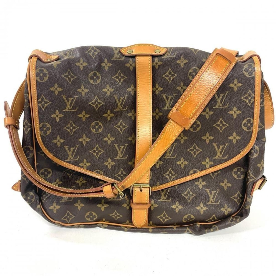 Louis Vuitton Saumur 30 Shoulder Bag, Monogram Canvas, M42256, Brown, 8904VI (1 of 8)