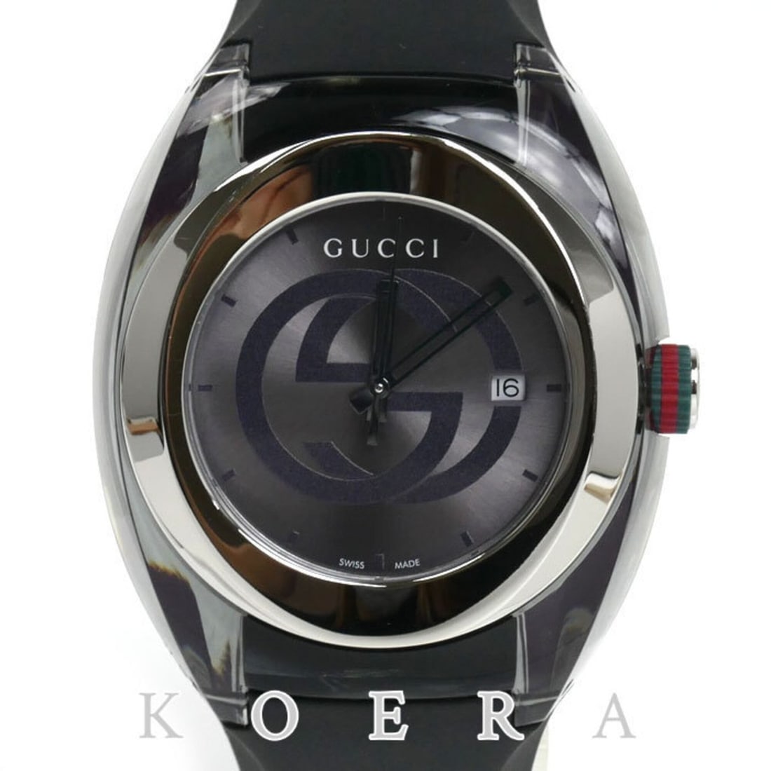 GUCCI Sync Watch, Battery Operated, YA137116, Men's: --- Catalog ---Category: SizeCase Diameter: 46mm / 1.81''Category: DesignType: WristwatchGender: MenMaterial (Band): RubberMaterial (Case): PlasticCategory: GeneralMPN: YA137116Brand: GucciCountry of 