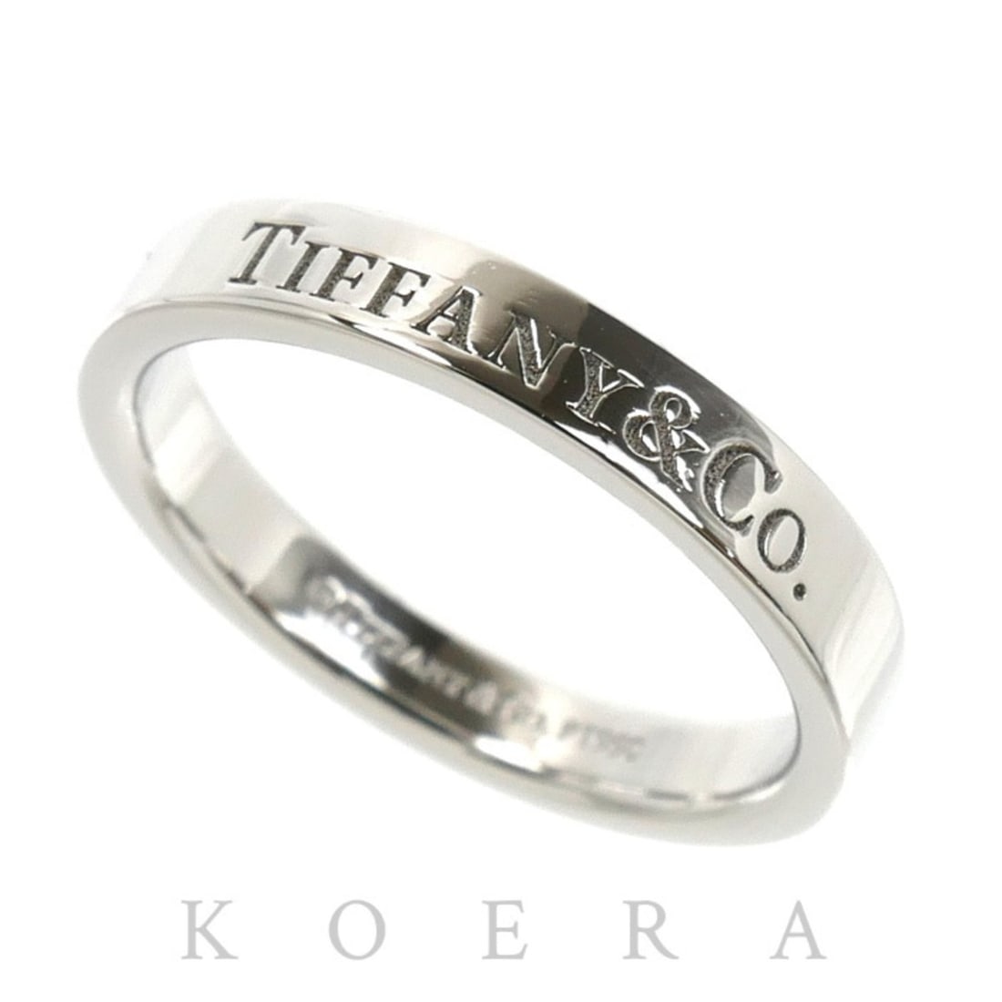 TIFFANY&Co. Tiffany & Co. Pt950 Platinum Flat Band Ring, 4.8g, Women's: --- Catalog ---Category: SizeUS Size: 5Brand Size: 49Category: DesignType: Band ringGender: WomenMaterial: Platinum 950Category: GeneralBrand: TiffanyCountry of Origin: USA--- Item List ---Section: Co