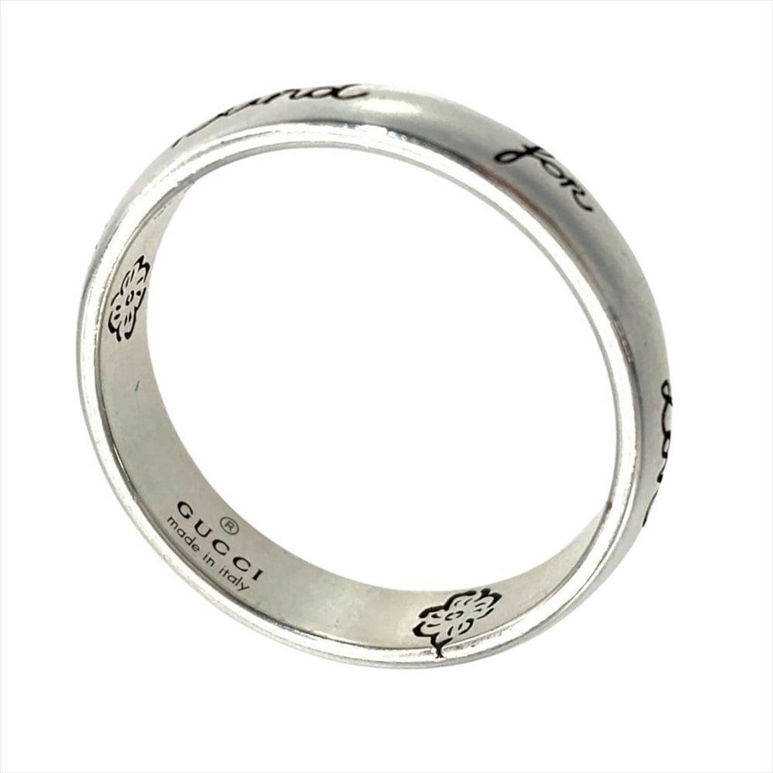Gucci Blind for Love Ring, approximately 2cm in size, made of SV925 sterling silver, weighing 4.7g,: --- Catalog ---Category: SizeJP Size: 22.5US Size: 10.5Category: DesignType: Band ringColor: SilverGender: MenMaterial: Silver 925Category: GeneralBrand: GucciCountry of Origin: Italy--- Item List ---