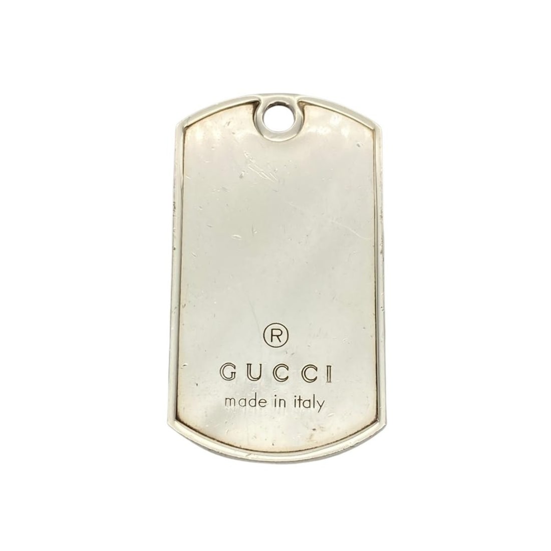 Gucci Dog Tag Plate Pendant Top, SV925, 18.4g, Silver: --- Catalog ---Category: SizePendant Size: 50mm x 28mm / 1.96'' x 1.1''Category: DesignGender: Women,MenPendant Type: PendantNecklace Type: PendantColor (Pendant): SilverMaterial (Pendant): Silver 925