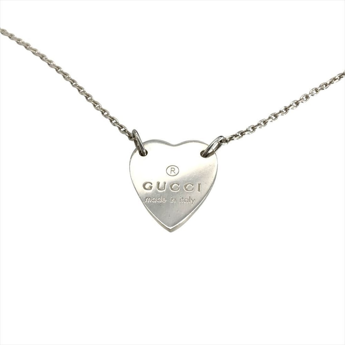 Gucci GUCCI trademark heart necklace, SV925, 8.1g, silver hardware, women's.: --- Catalog ---Category: SizePendant Size: 18mm x 15mm / 0.7'' x 0.59''Neck Circumference: 49.5 cm / 19.48''Category: DesignGender: WomenMaterial: Silver 925Necklace Type: NecklaceCategory: GeneralBra