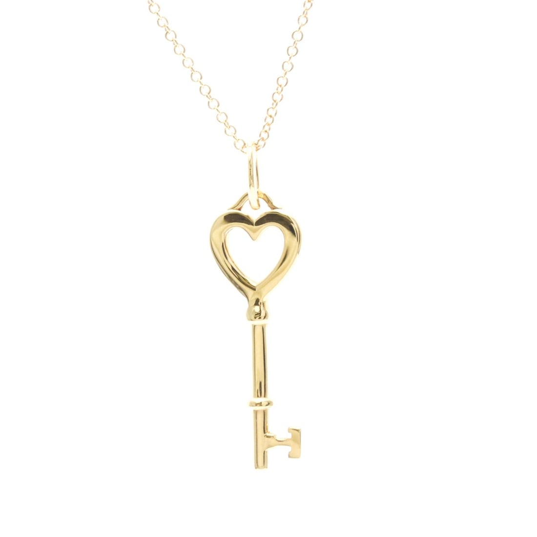 Tiffany Heart Key Necklace Pink Gold (18K) No Stone Men,Women Fashion Necklace (Pink Gold): --- Catalog ---Category: SizeWeight: 3.7g / 0.13oz.Pendant Size: 27.7mm x 9.5mm / 1.09'' x 0.37''Neck Circumference: 40 cm / 15.74''Category: DesignColor: Pink goldMetal: GoldStone: No StoneStyle: Fas