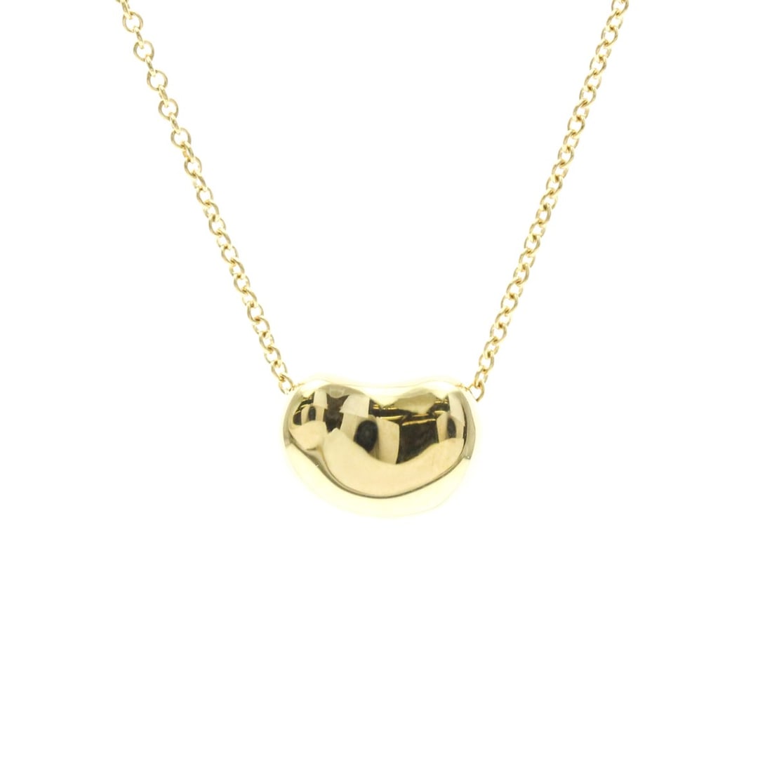 Tiffany Bean Necklace Yellow Gold (18K) No Stone Men,Women Fashion Necklace (Gold) (1 of 12)