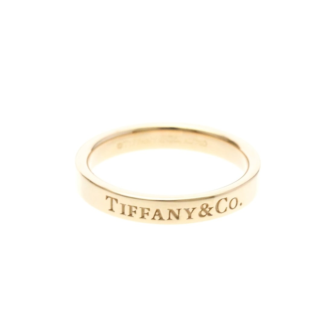 Tiffany Flat Band Ring Pink Gold (18K) Fashion No Stone Band Ring Pink Gold: --- Catalog ---Category: SizeWidth: 3.1mm / 0.12''Weight: 3.2g / 0.11oz.JP Size: 9US Size: 5Category: DesignType: Band ringColor: Pink goldMetal: GoldStone: No StoneStyle: FashionGender: Men,WomenMate
