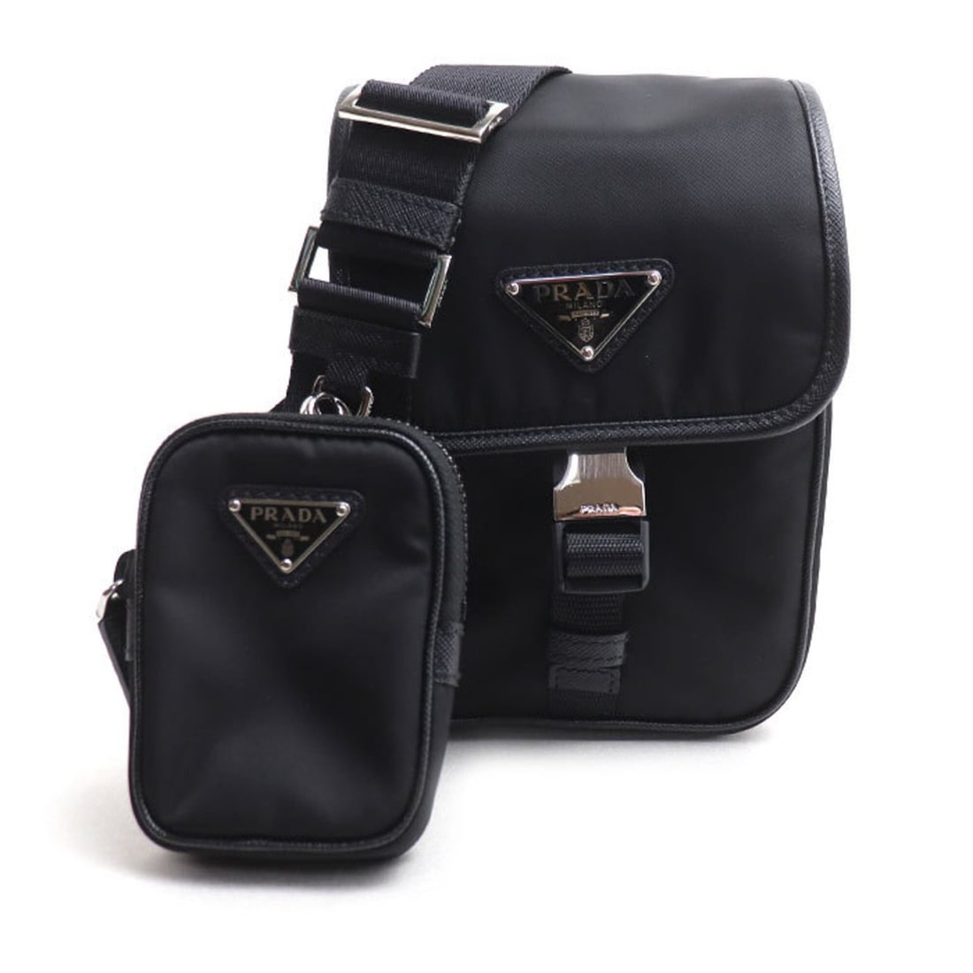 PRADA Tessuto Shoulder Bag, Black, 2VD043 2DMH F0002, Men's/Women's (1 of 11)