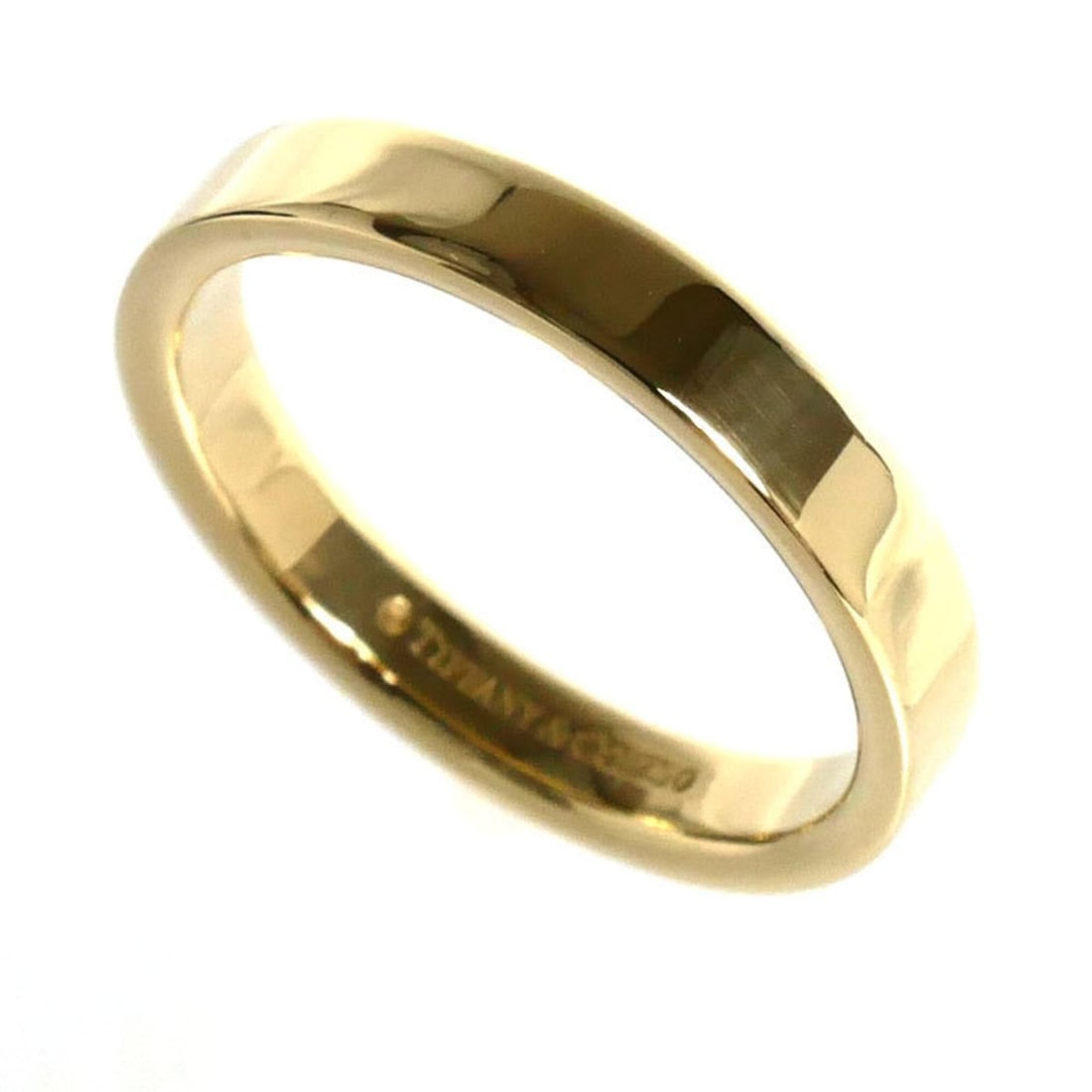 TIFFANY&Co. Tiffany 18K Yellow Gold Flat Band Ring (3.3g) for Women: --- Catalog ---Category: SizeUS Size: 5Brand Size: 49Category: DesignType: Band ringGender: WomenMaterial: Yellow gold (18K)Category: GeneralBrand: TiffanyCountry of Origin: USA--- Item List ---Sectio