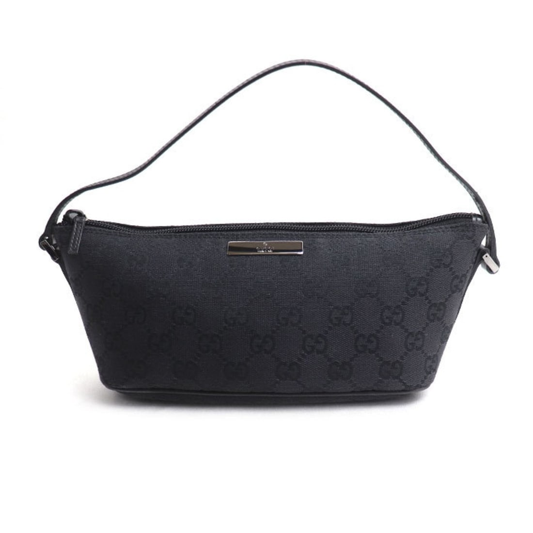 GUCCI GG Canvas Pouch, Black, 07198, Handbag for Women: --- Catalog ---Category: SizeSize (HxWxD): 11cm x 26cm x 8.5cm / 4.33'' x 10.23'' x 3.34''Category: DesignType: Handbag, PouchColor: BlackGender: WomenMaterial: GG canvas Hardware Color:
