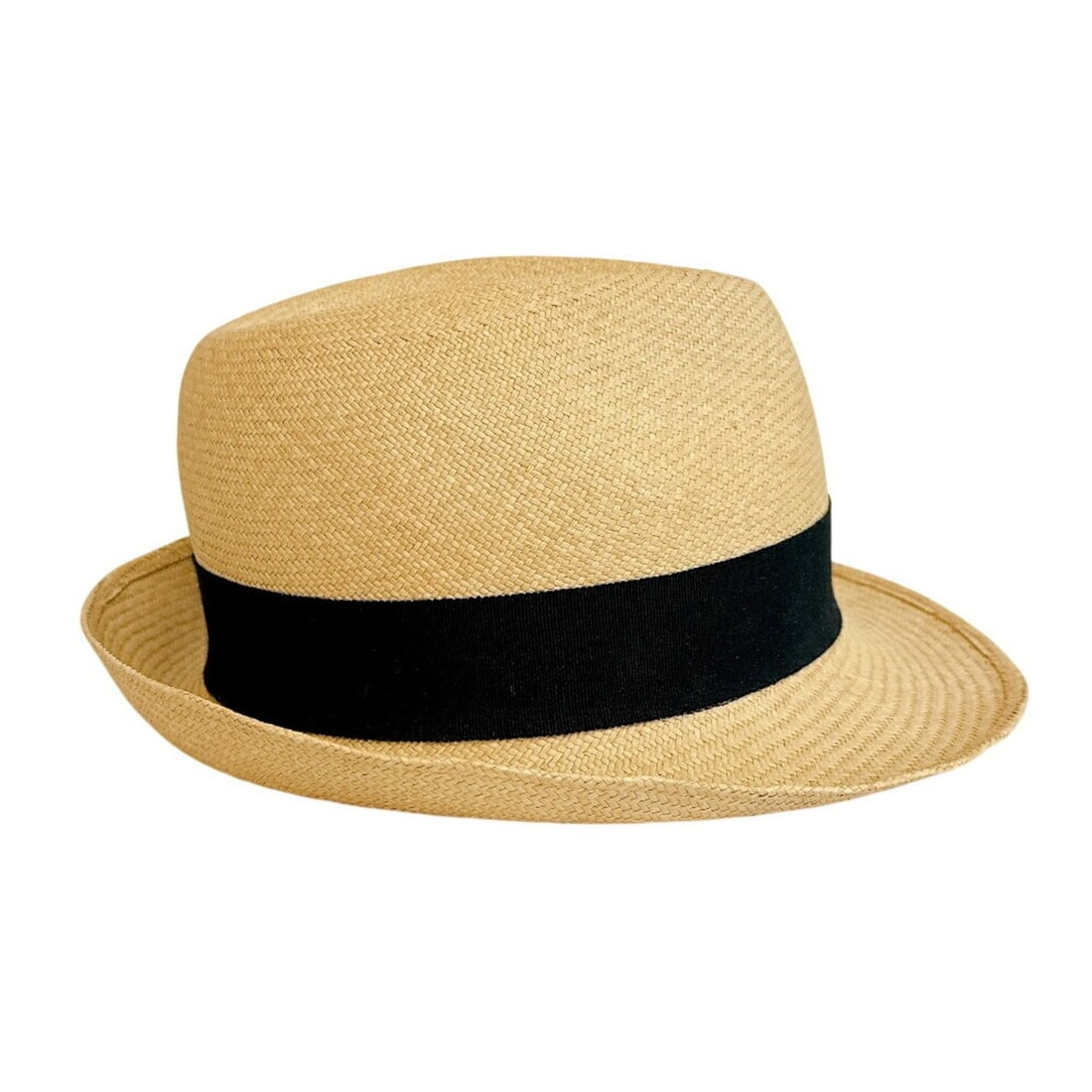CHANEL Straw Ribbon Coco Mark Hat, Beige - 5