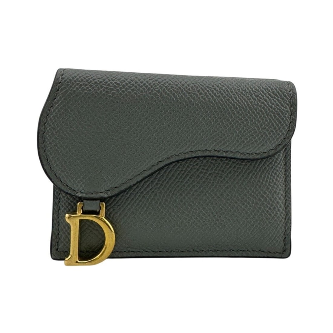 Christian Dior Dior Saddle Lotus Compact Wallet, Leather Tri-fold Gray: --- Catalog ---Category: SizeSize (HxWxD): 7.7cm x 9.5cm / 3.03'' x 3.74''Category: DesignType: Wallet (tri-fold)Color: GrayGender: Women,MenMaterial: Leather Category: GeneralBrand: Christian